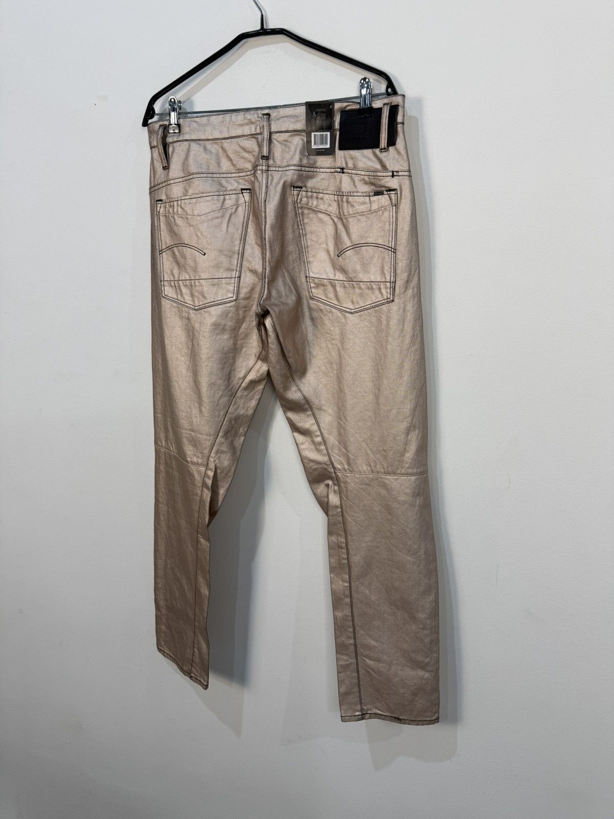 G-Star G-Star Raw Scutar 3D Gold Metallic Denim Pants Size US 32 / EU 48 - 6 Thumbnail