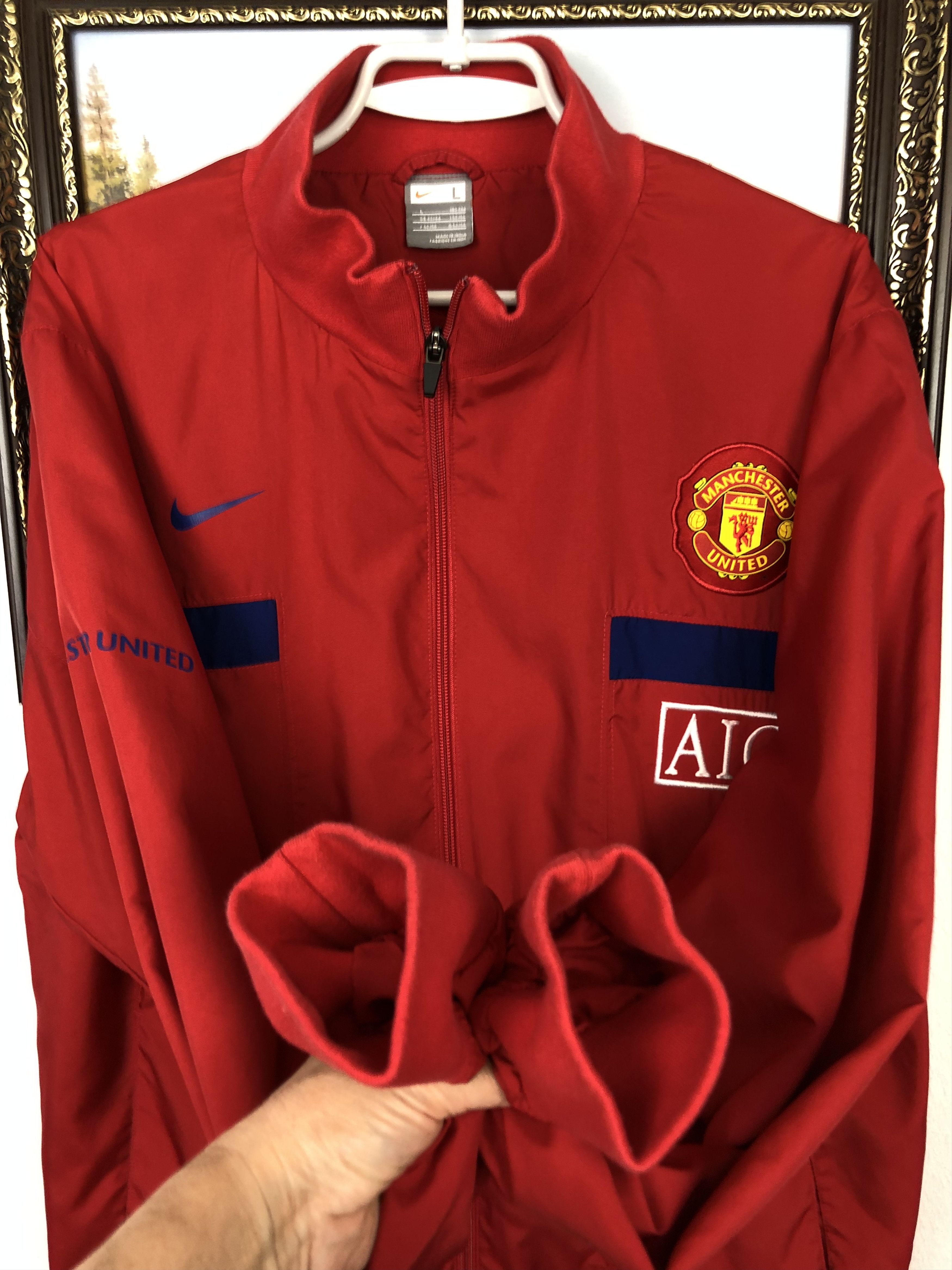 Nike Vintage Nike Manchester United Football Jacket AIG Size US L / EU 52-54 / 3 - 6 Thumbnail