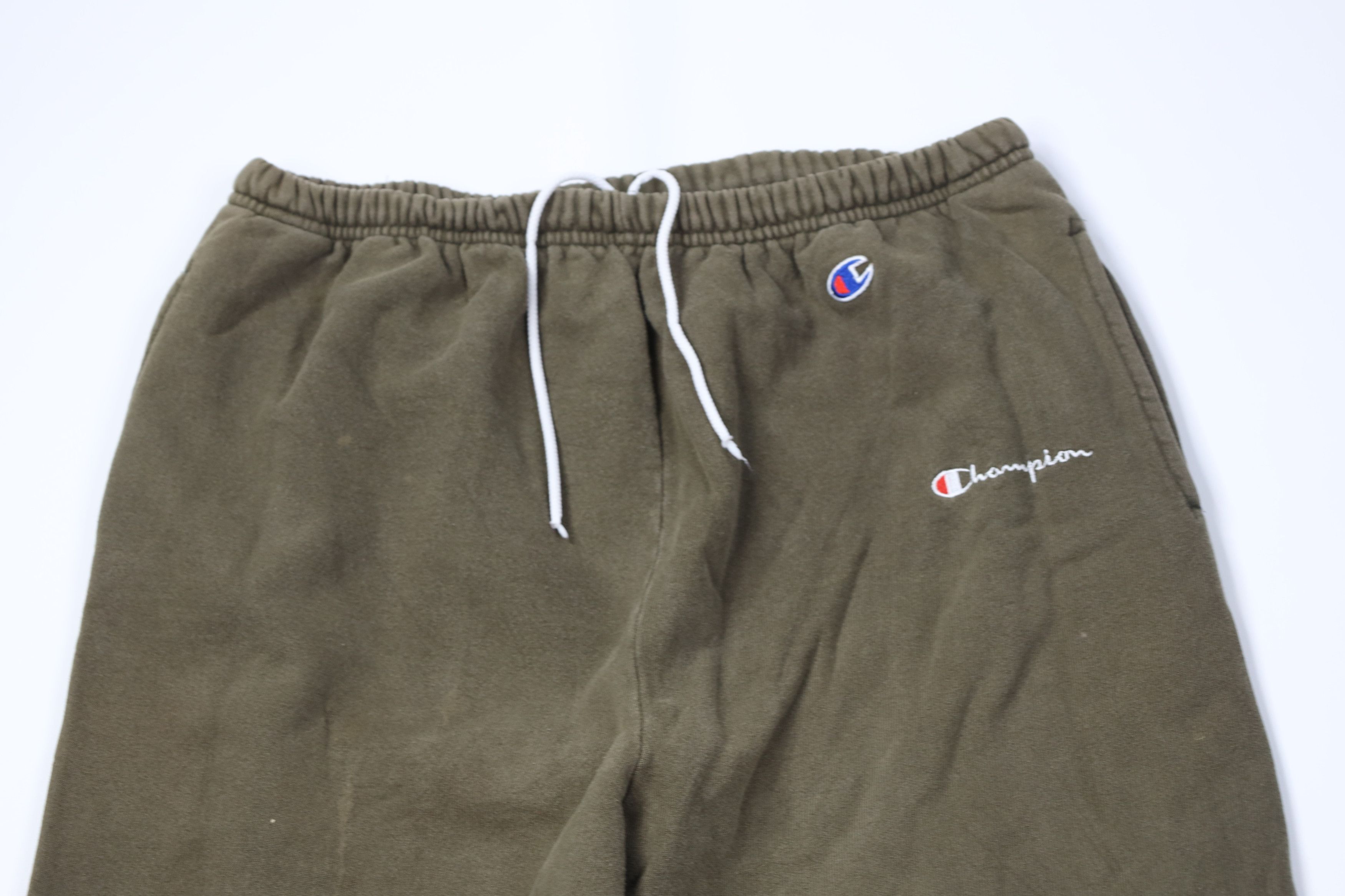 Champion Vintage 90s Champion Spell Out Sweatpants Joggers Green Size US 38 / EU 54 - 2 Thumbnail