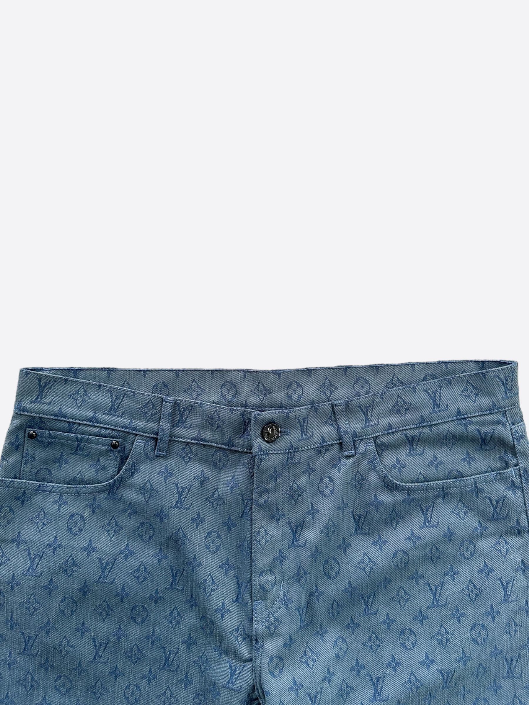 Louis Vuitton Louis Vuitton Blue Monogram Slim Jeans Size US 34 / EU 50 - 3 Thumbnail