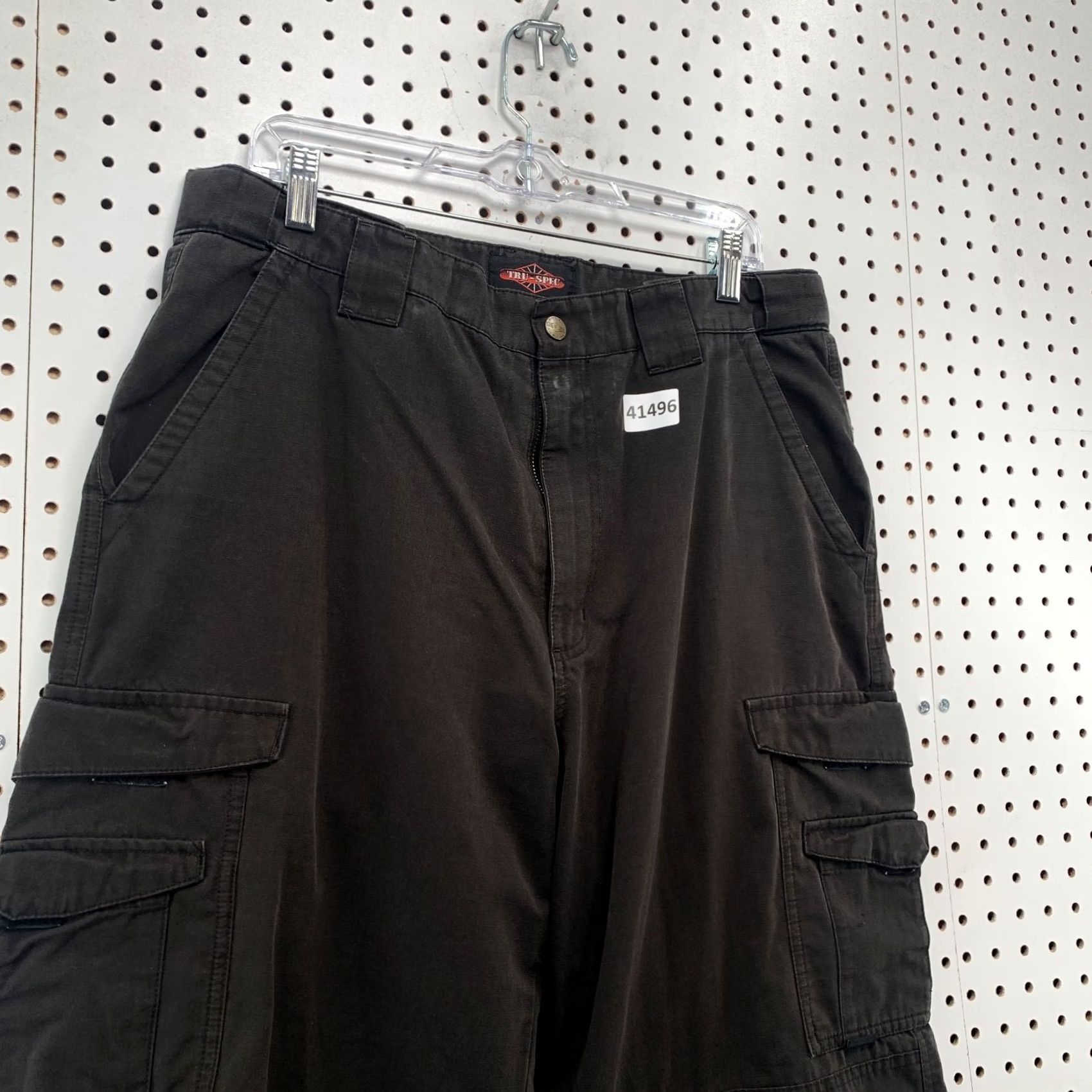 Vintage Tru Spec Cargo Pants Men 36x31 Black Utility Pockets Cargo Pants Mens 36 Inseam 31 Flat Front Canvas Size US 36 / EU 52 - 5 Thumbnail