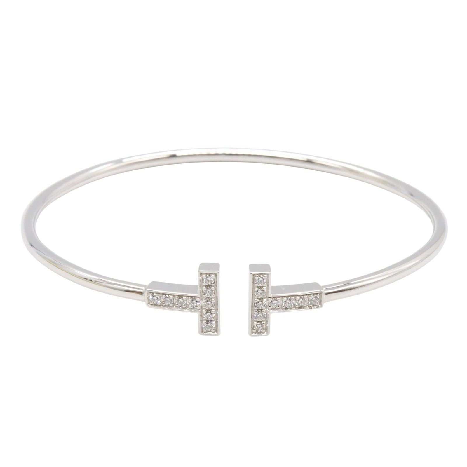Tiffany & Co. Tiffany Co T-Wire Diamond Bracelet K18Wg (White Gold) Clear Size ONE SIZE - 1 Thumbnail
