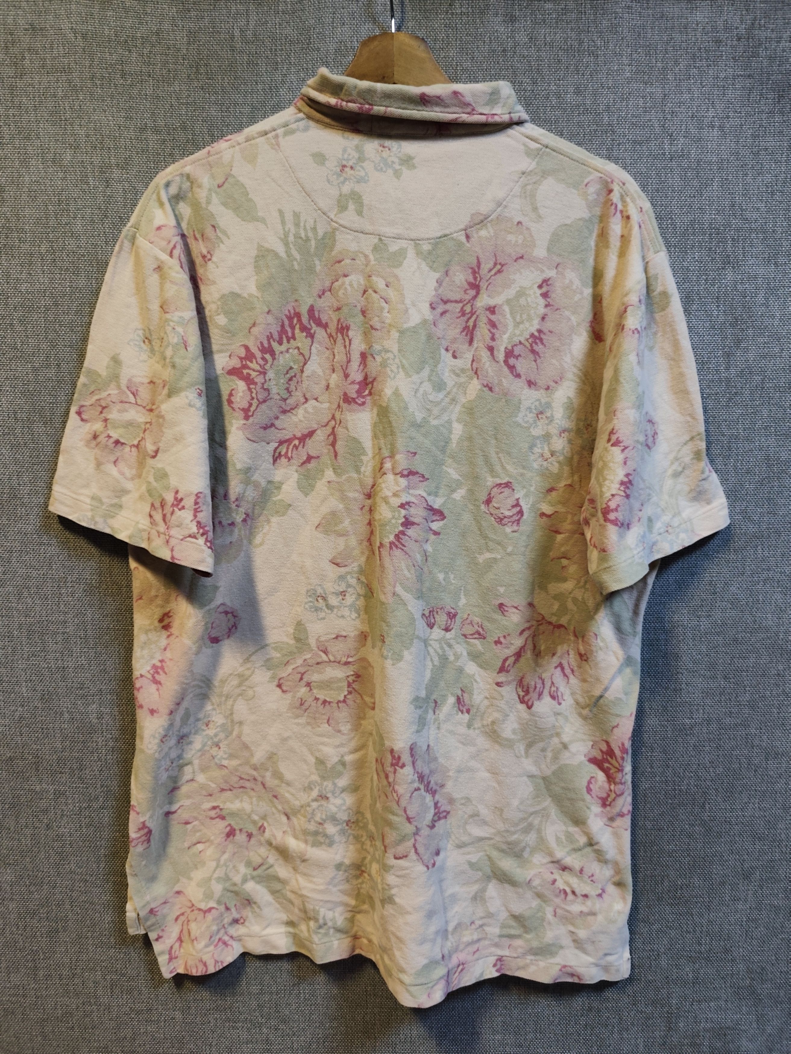Polo Ralph Lauren ​Vintage 90s Polo Ralph Lauren Floral Tapestry Polo Shirt Size US L / EU 52-54 / 3 - 2 Thumbnail