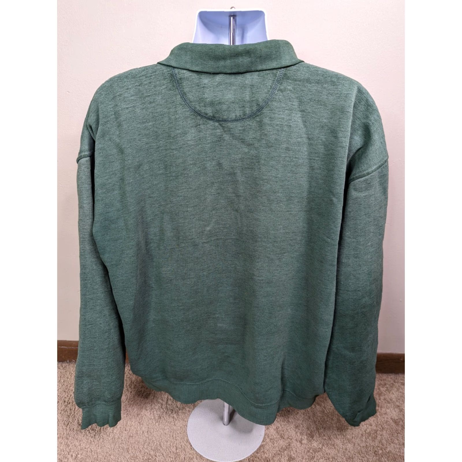 NFL VINTAGE Green Bay Packers NFL Sweatshirt Sweater Polo XL Collared Shirt Mens Pullover Knit Logo 90s Football Theme Size US XL / EU 56 / 4 - 6 Thumbnail