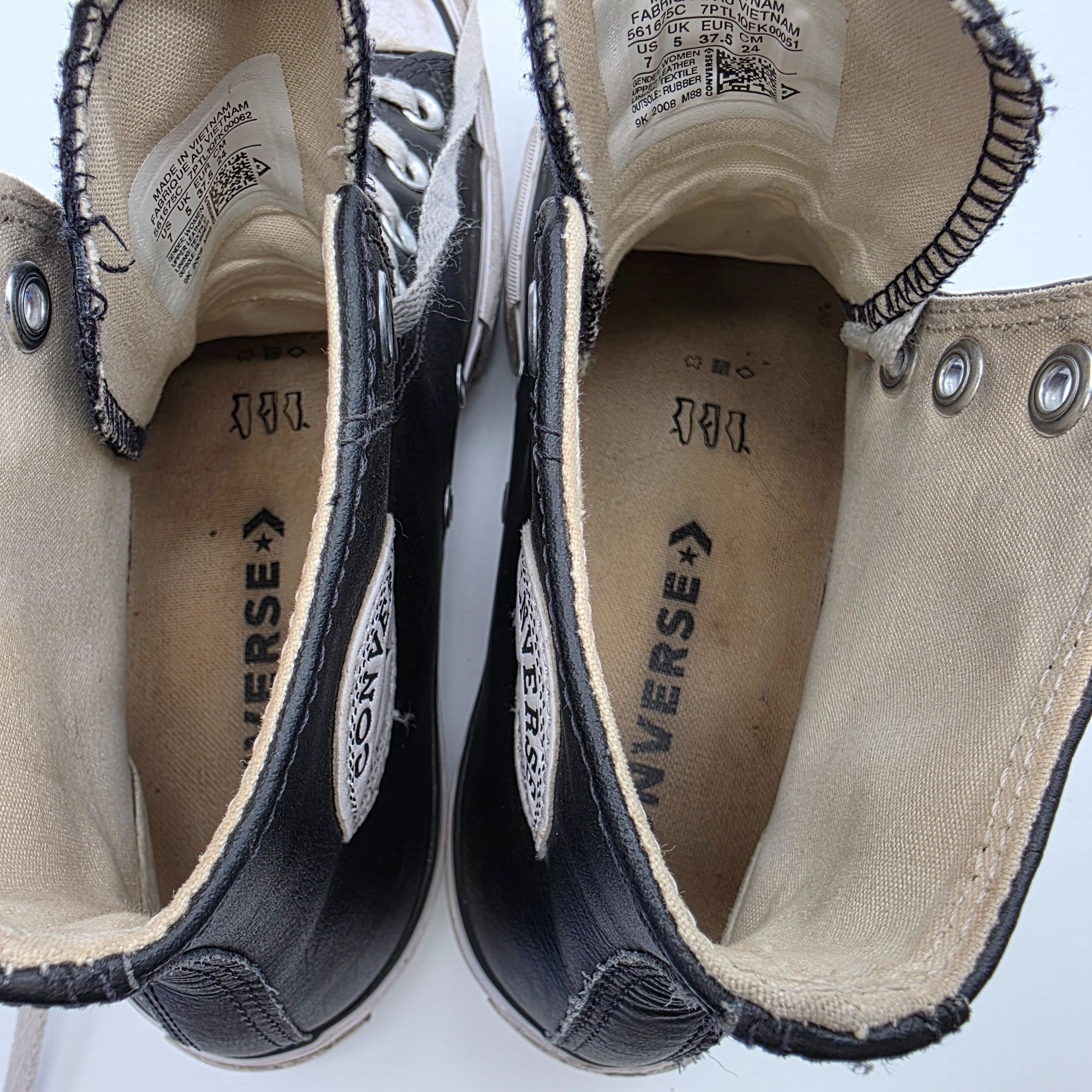 Converse Converse All Star Platform Hi Womens Size 7 Black Leather Sh Size US 7 / IT 37 - 6 Thumbnail