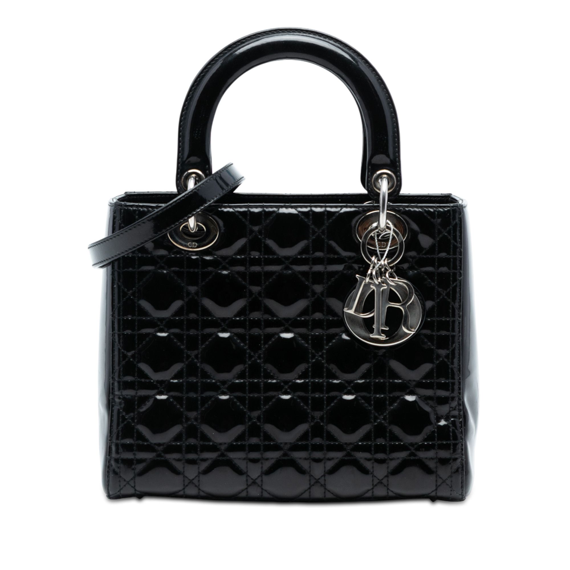 Dior Dior Medium Patent Cannage Lady Dior Size ONE SIZE - 1 Thumbnail