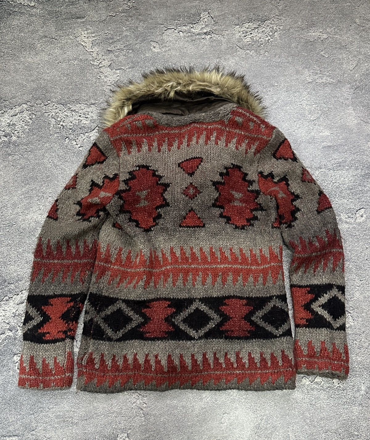 Denim & Supply Ralph Lauren Vintage RL Denim & Supply Aztec Fur Collar Cardigan Size M Size M / US 6-8 / IT 42-44 - 2 Thumbnail