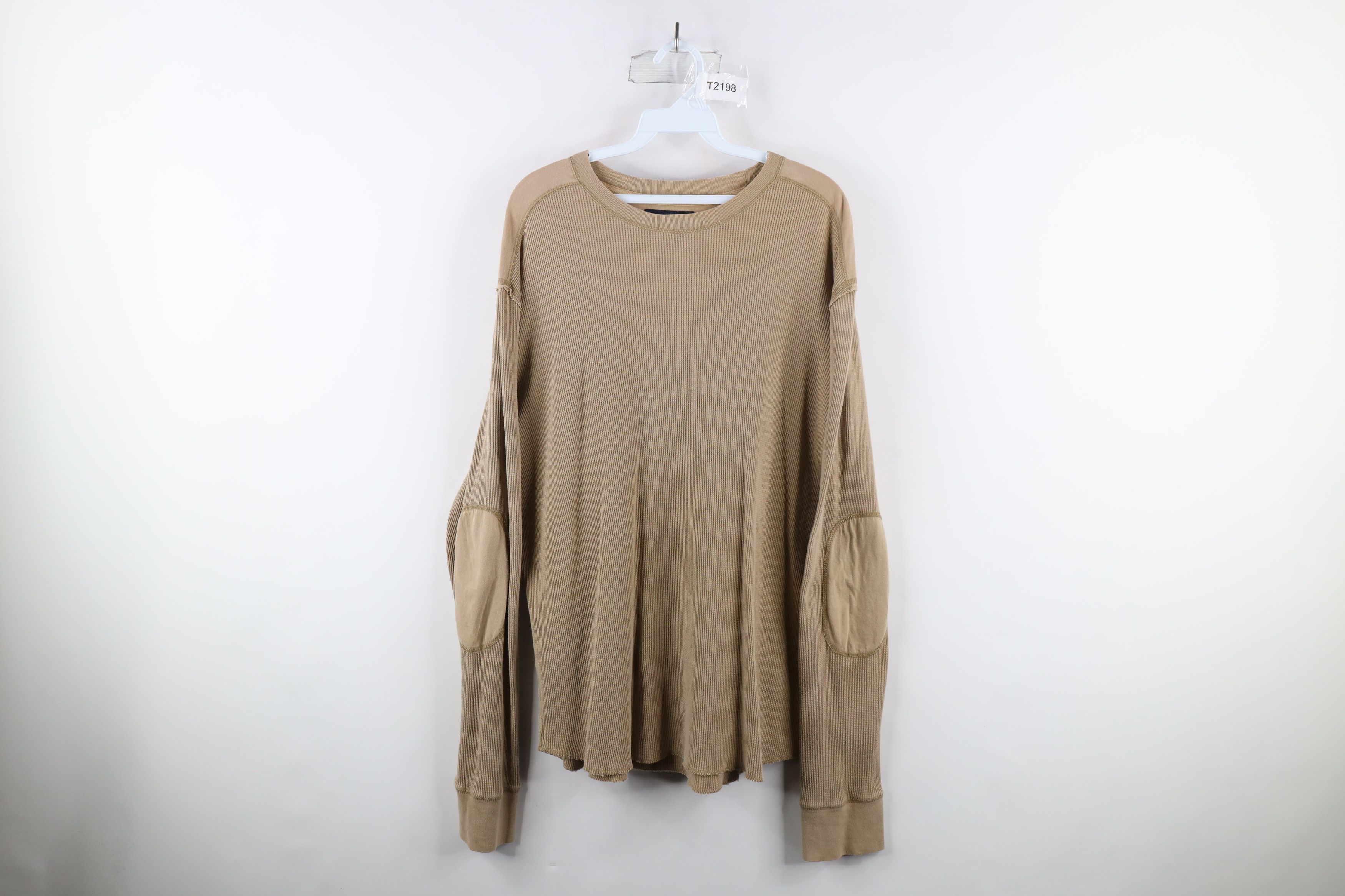 Nautica × Vintage Vintage Nautica Patch Thermal Waffle Knit T-Shirt Beige Size US L / EU 52-54 / 3 - 1 Thumbnail