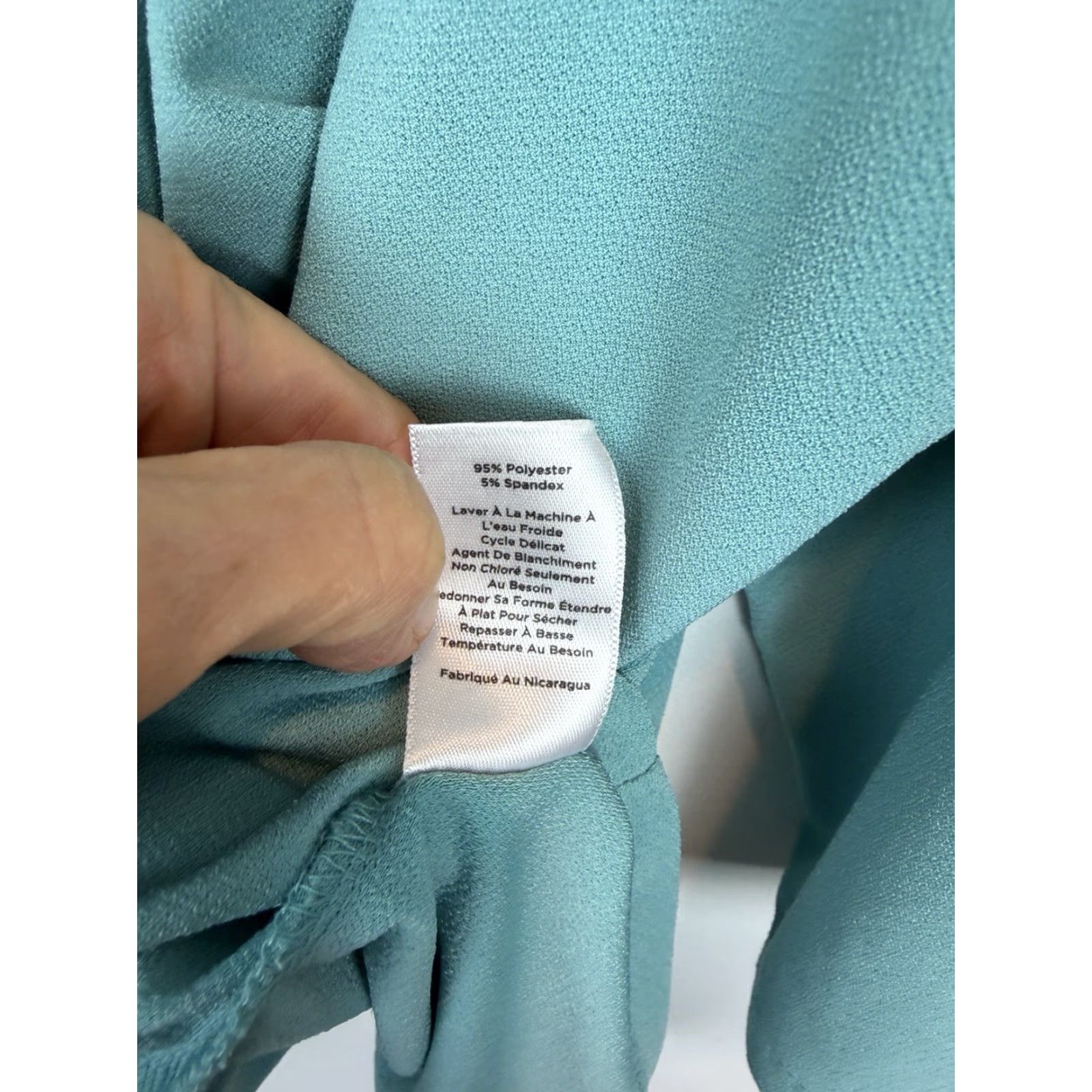 Talbots Talbots Blouse Womens 3X Pullover Teal Long Sleeve Casual Stretch Ruched Side Size XXL / US 16-18 / IT 52-54 - 7 Thumbnail