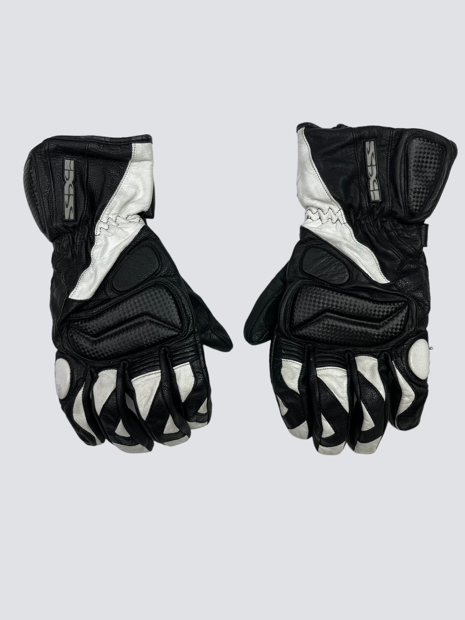 Japanese Brand IXS RACING LEATHER MOTORCYCLE ARCHIVE GLOVES 1990s - № 4003 Size ONE SIZE - 3 Thumbnail