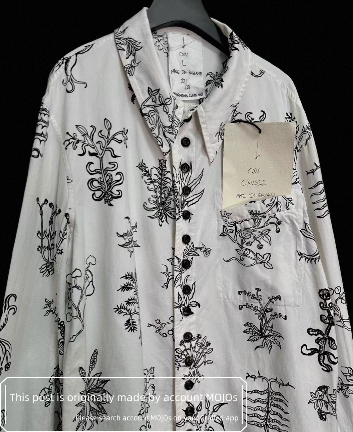 John Alexander Skelton Sz L John Alexander Skelton 24SS Plant Painting Shirt Jacket Size US L / EU 52-54 / 3 - 4 Thumbnail