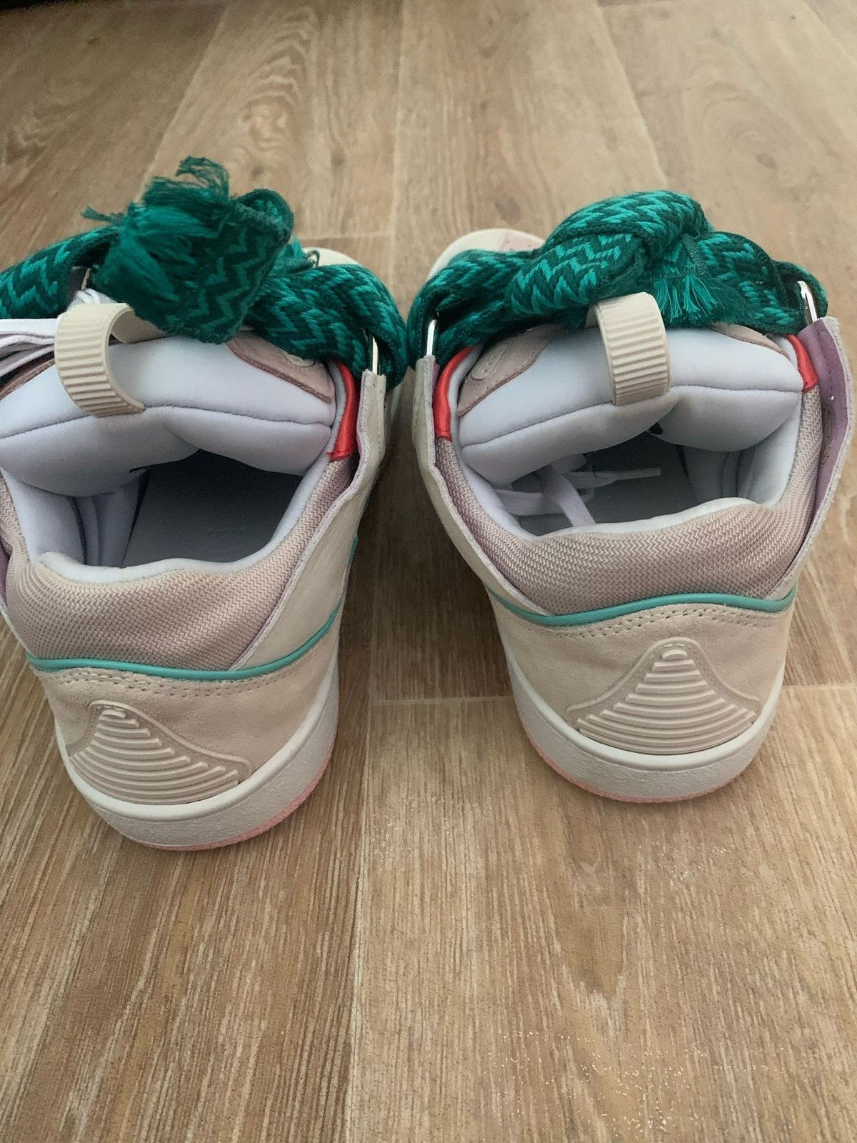 Lanvin *BRANDNEW* Lanvin White Pink turquoise Curb Sneaker Sz.40 Size US 10 / IT 40 - 4 Thumbnail