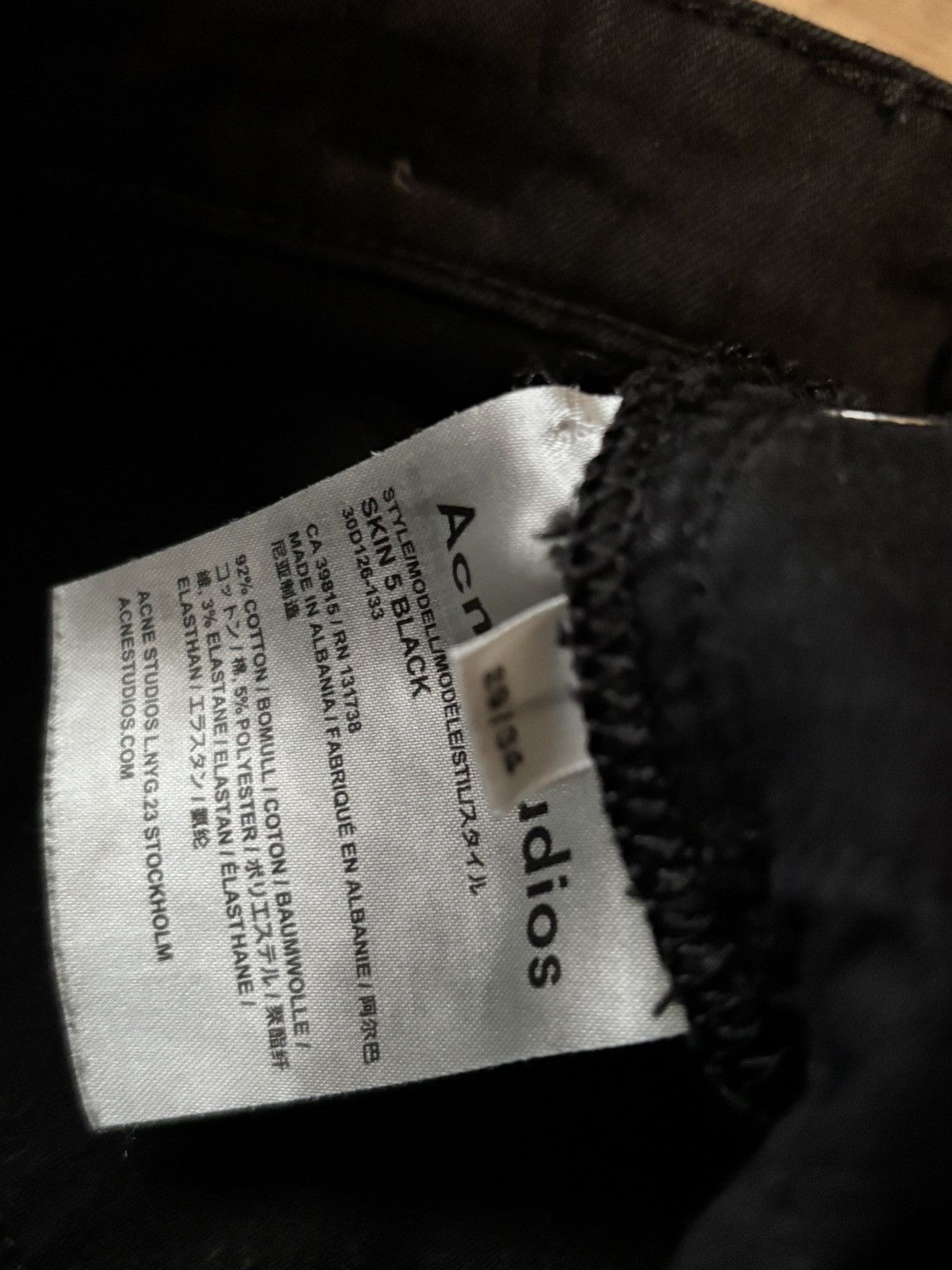 Acne Studios Acne Studios Skin 5 black denim Size 29" - 4 Thumbnail