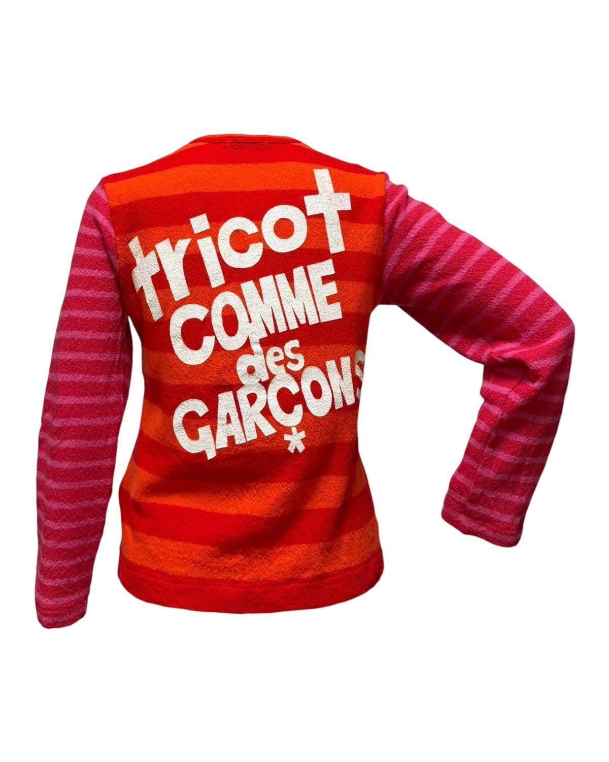 Tricot Comme des Garcons TRICOT COMME DES GARÇONS Logo Striped Button-Up Cardigan Size ONE SIZE - 2 Thumbnail