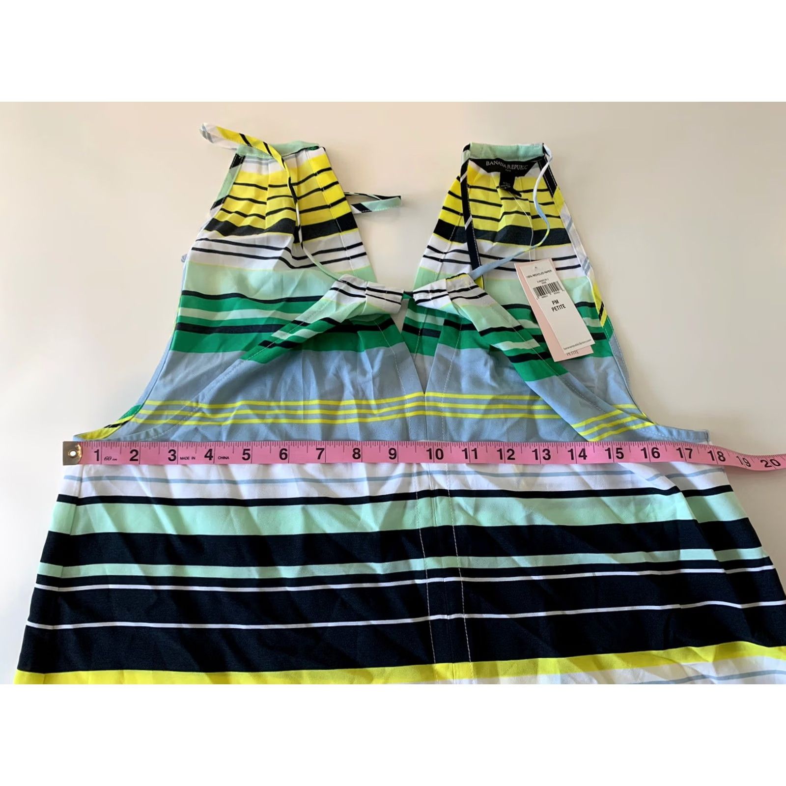 Banana Republic NWT Banana Republic Strappy Striped Top Womens Sz M Pet Black Green Yellow NEW Size M / US 6-8 / IT 42-44 - 4 Thumbnail