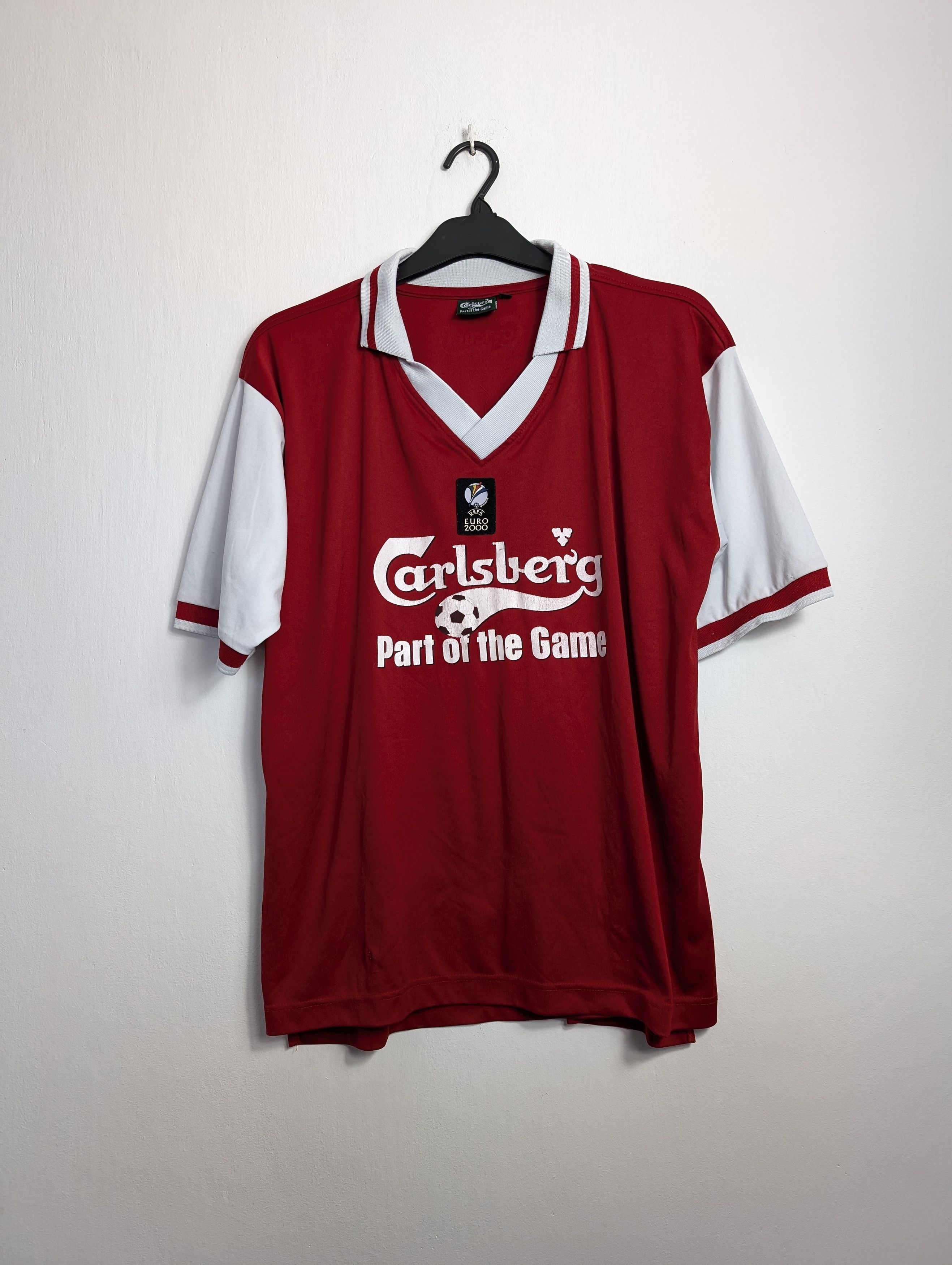 Vintage Vintage Euro 2000 Carlsberg Football Fan Sponsor T-Shirt Size US XL / EU 56 / 4 - 1 Thumbnail