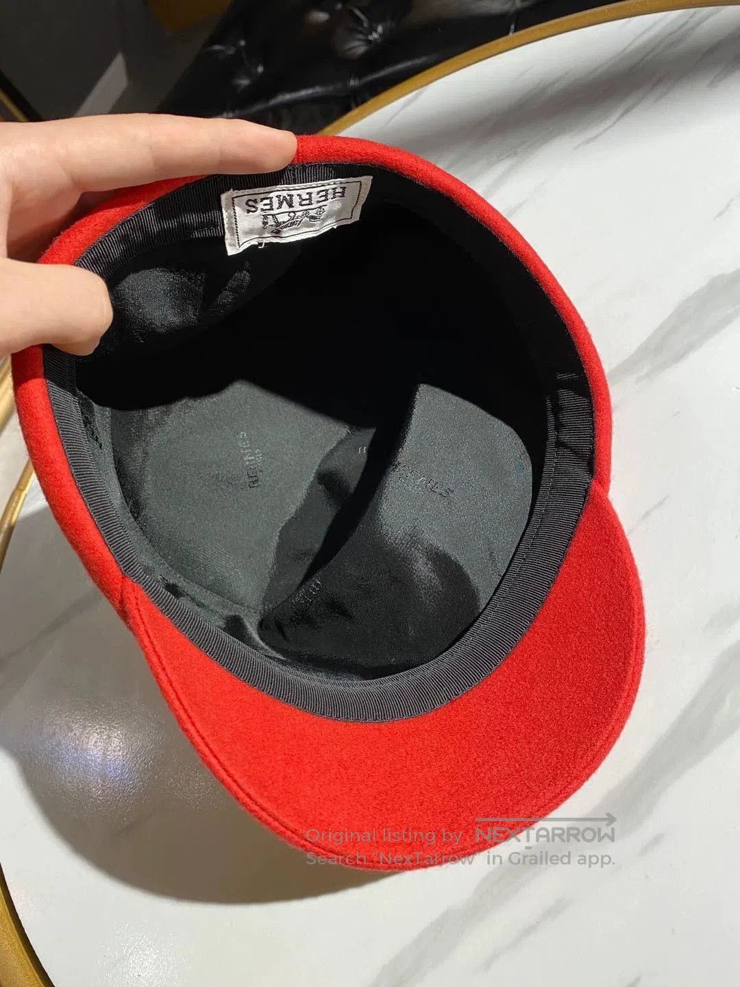 Hermes red hermes hat worn once. Size ONE SIZE - 4 Thumbnail