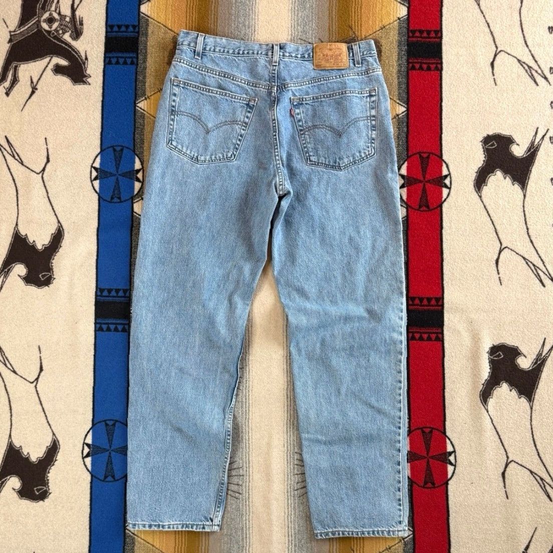 Levi's VINTAGE Levi’s 550 Denim Blue Jeans Relaxed Fit 36x33 Men USA 90s Straight Size US 36 / EU 52 - 2 Thumbnail
