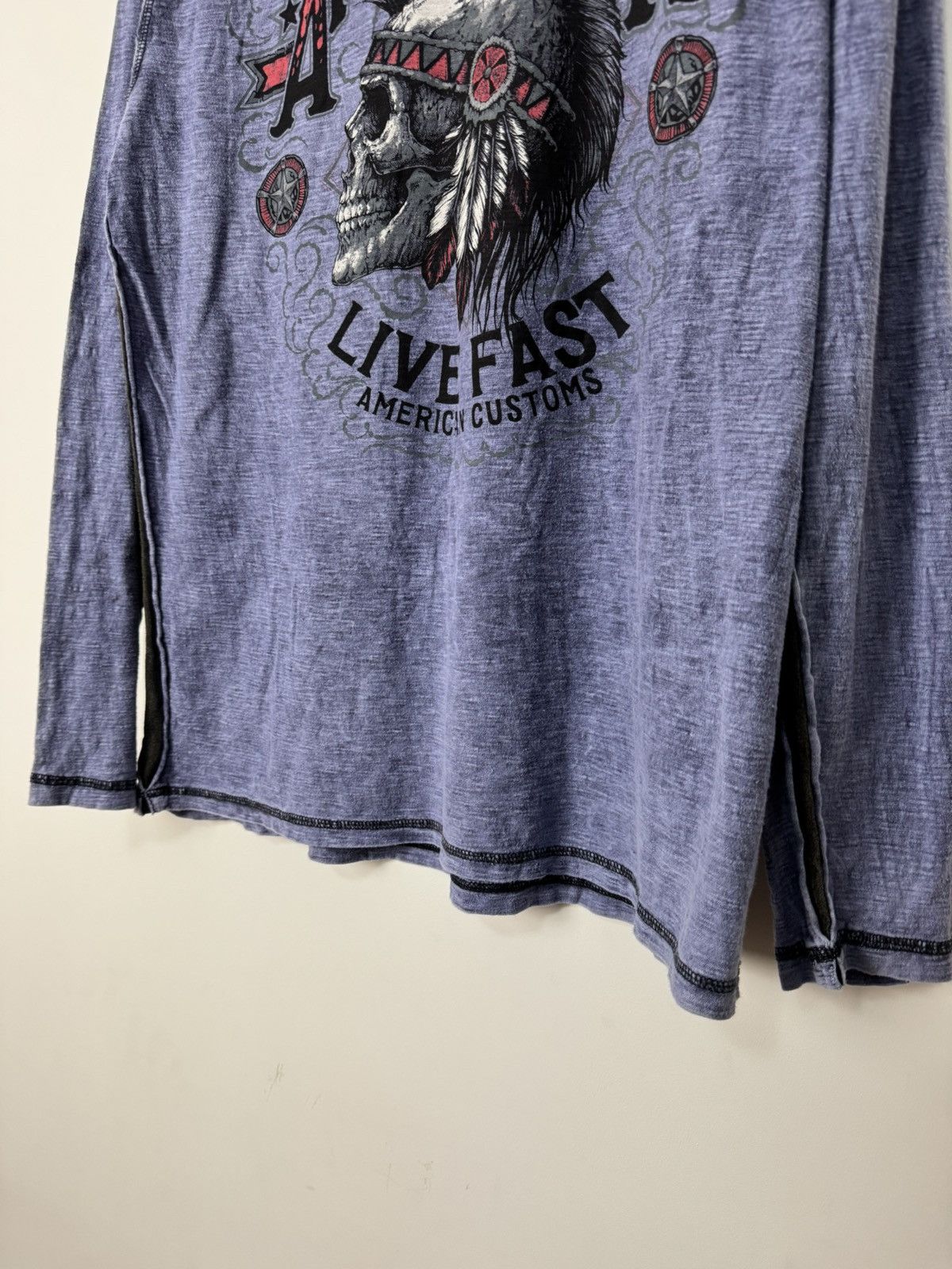 Affliction Affliction punk Avantgarde skull long sleeve “Live Fast” Size US XL / EU 56 / 4 - 3 Thumbnail