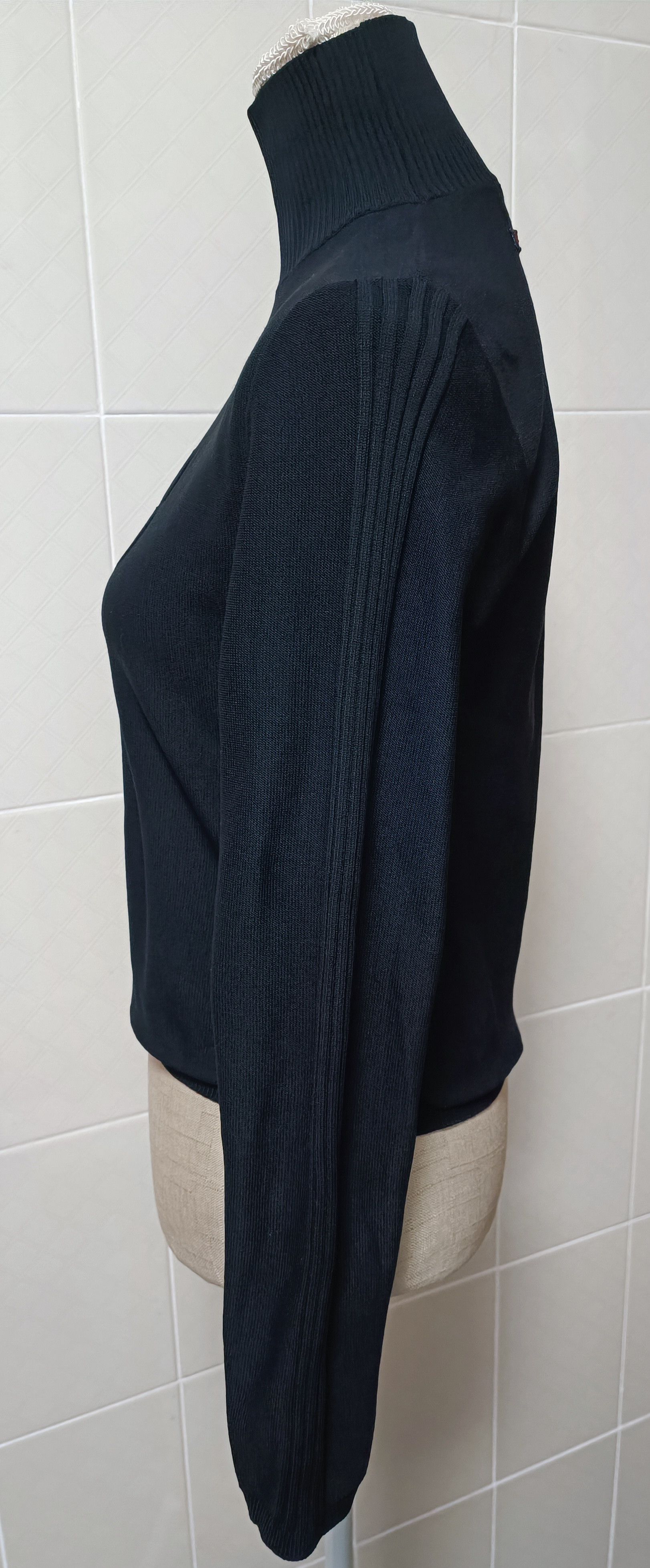 Jean Paul Gaultier 90's - Nylon knit JPG high-neck sweater Size M / US 6-8 / IT 42-44 - 4 Thumbnail