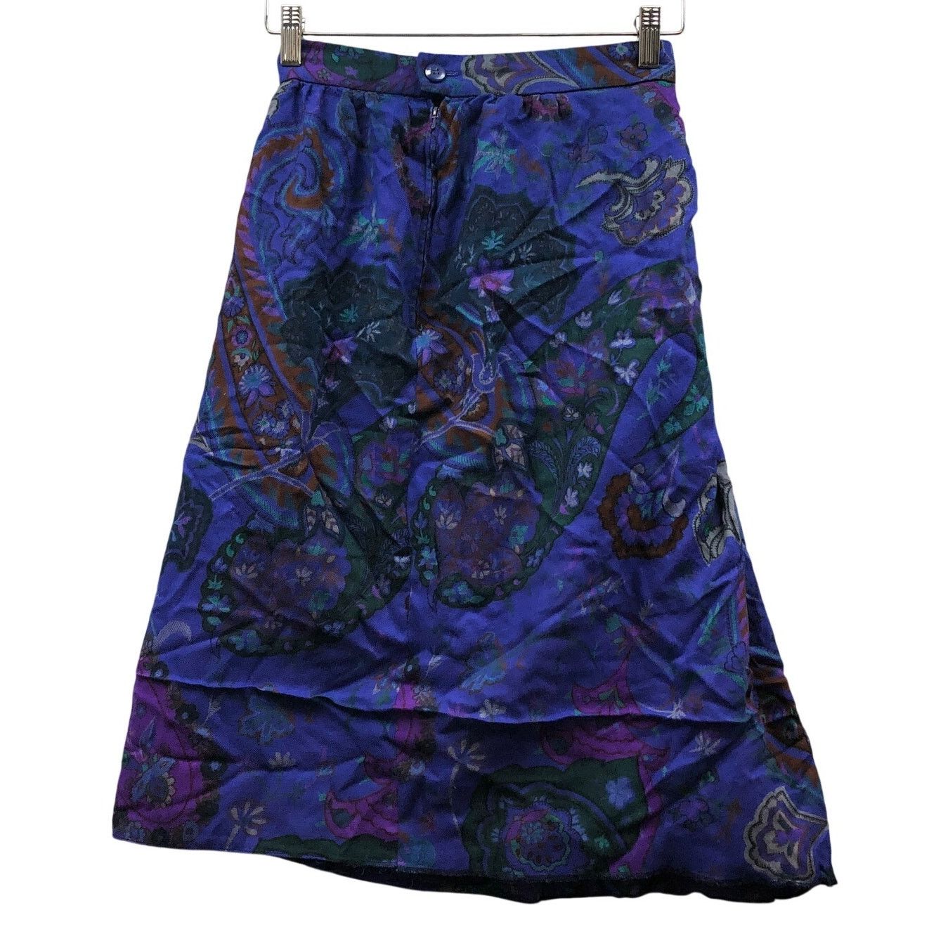 Lanvin Vintage Lanvin Skirt Dress Women's Size 38 Blue Wool Silk Size 22" - 1 Thumbnail