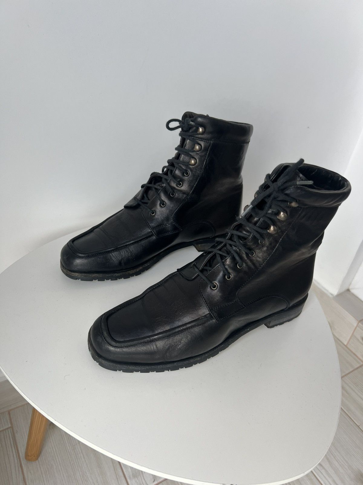 Bally Bally Leather Boot Lace Up Lug Sole Vintage Size US 5.5 / EU 38 - 6 Thumbnail