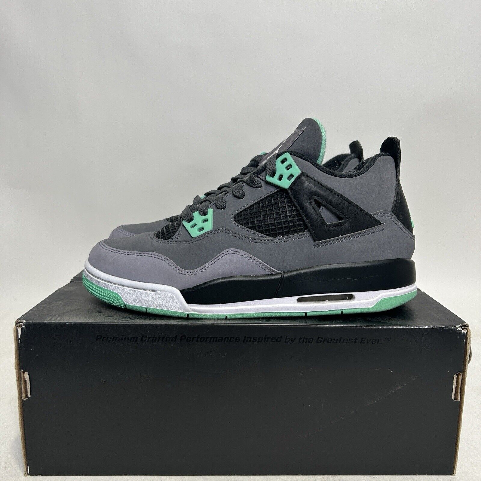 Nike Nike Air Jordan 4 Retro BG “Green Glow” 2024 Size US 7 / IT 37 - 6 Thumbnail