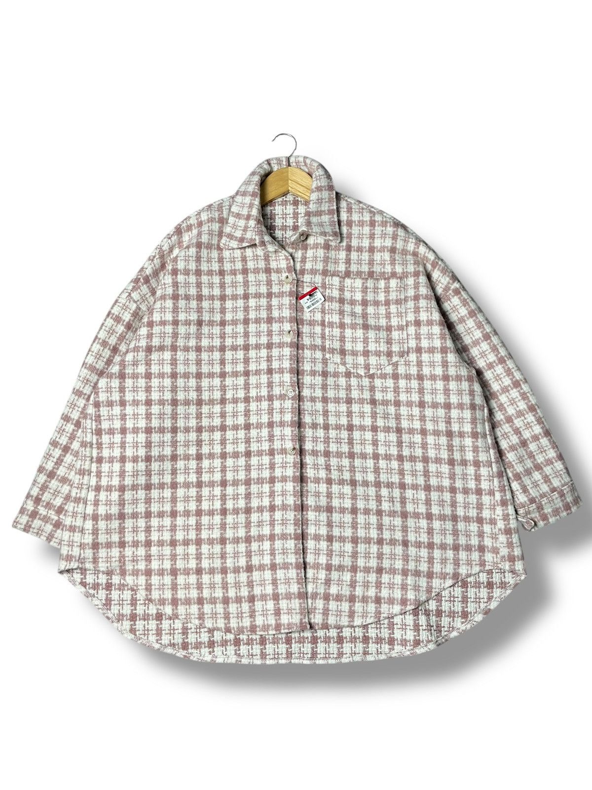 Japanese Brand × Vintage GRL Japanese Brand Plaid Wool Button Up Shirt (84) Size US L / EU 52-54 / 3 - 1 Thumbnail