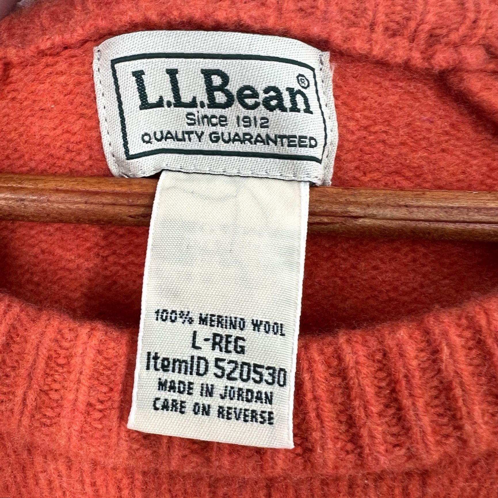 Vintage LL Bean Men's Large Rangeley Merino Crewneck Pullover Sweater NWT Size US L / EU 52-54 / 3 - 2 Thumbnail