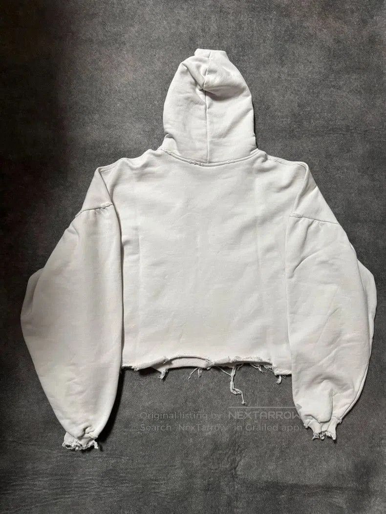 Balenciaga Balenciaga Distressed Hooded Sweatshirt with Fringe-yf. Size US M / EU 48-50 / 2 - 2 Thumbnail