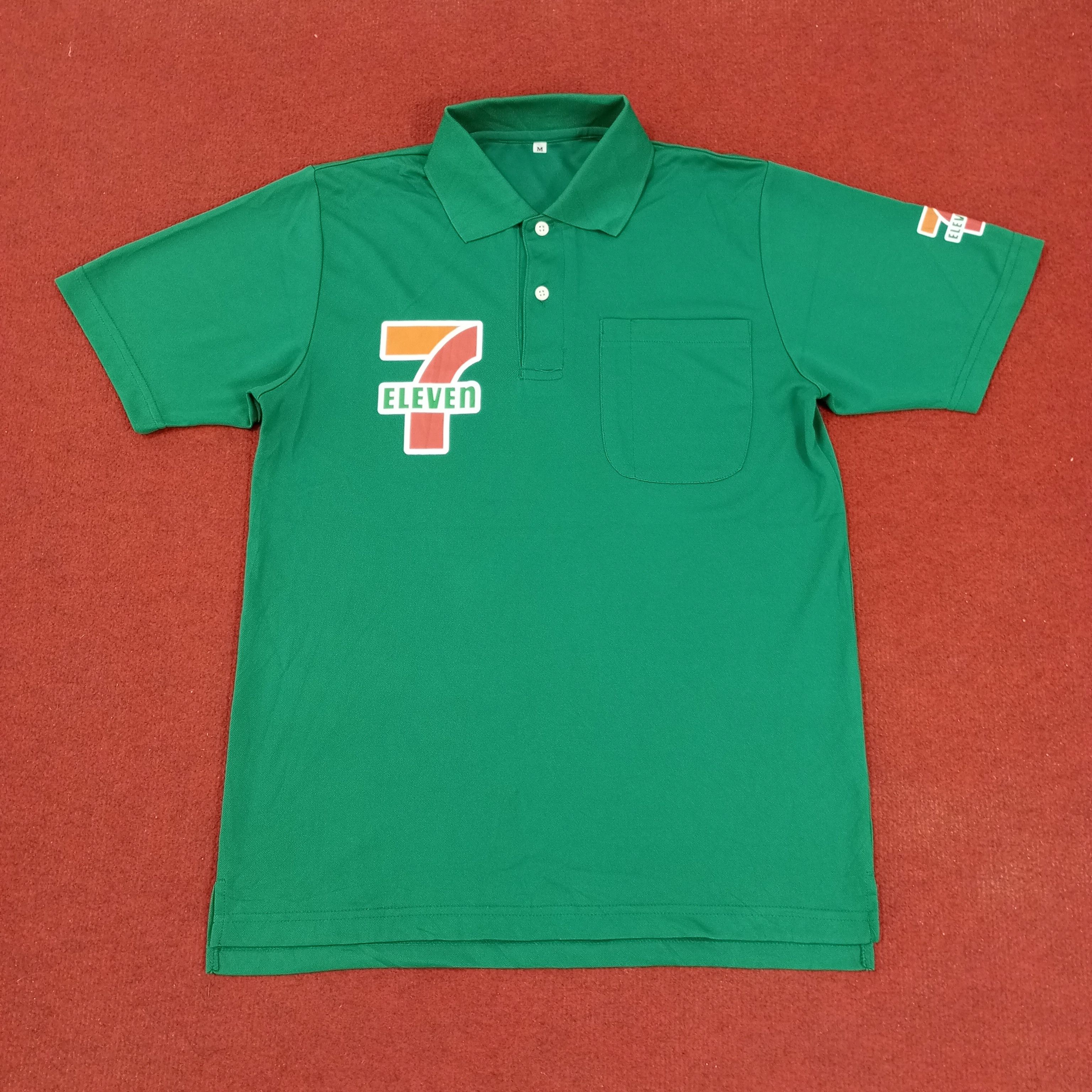 Vintage 7 Eleven Japanese Workers Working Polos Size US M / EU 48-50 / 2 - 1 Thumbnail