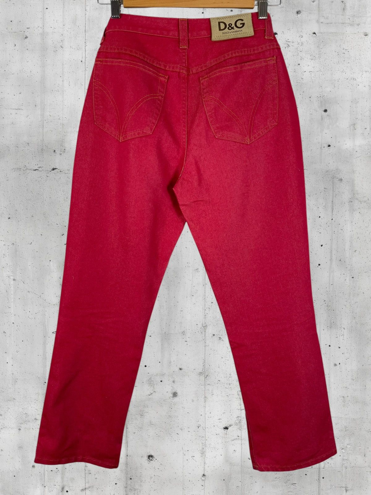 Dolce & Gabbana Vintage D&G Dolce & Gabbana Ittierre Pink Red Denim Jeans Size US 31 - 4 Thumbnail
