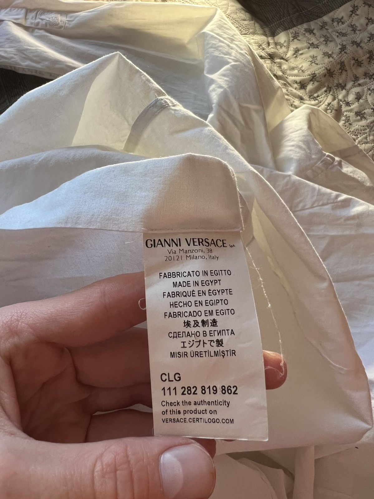 Versace × Versace Jeans Couture “Versace Collection White Button-Up Shirt Men’s L Authentic Size US L / EU 52-54 / 3 - 5 Thumbnail