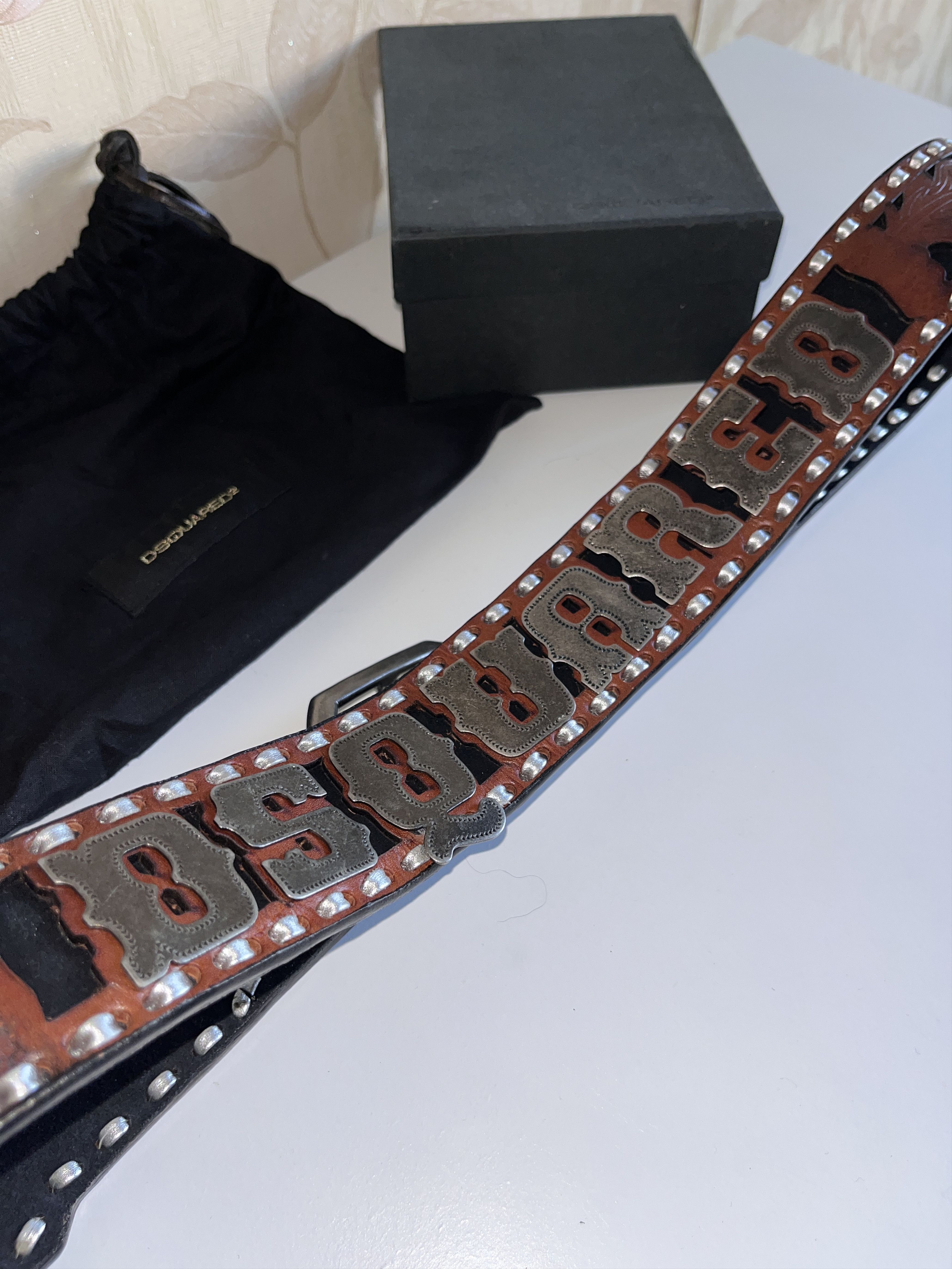 Dsquared2 Belt buckle punk big metal letters logo dsquared2 108 cm Size ONE SIZE - 5 Thumbnail