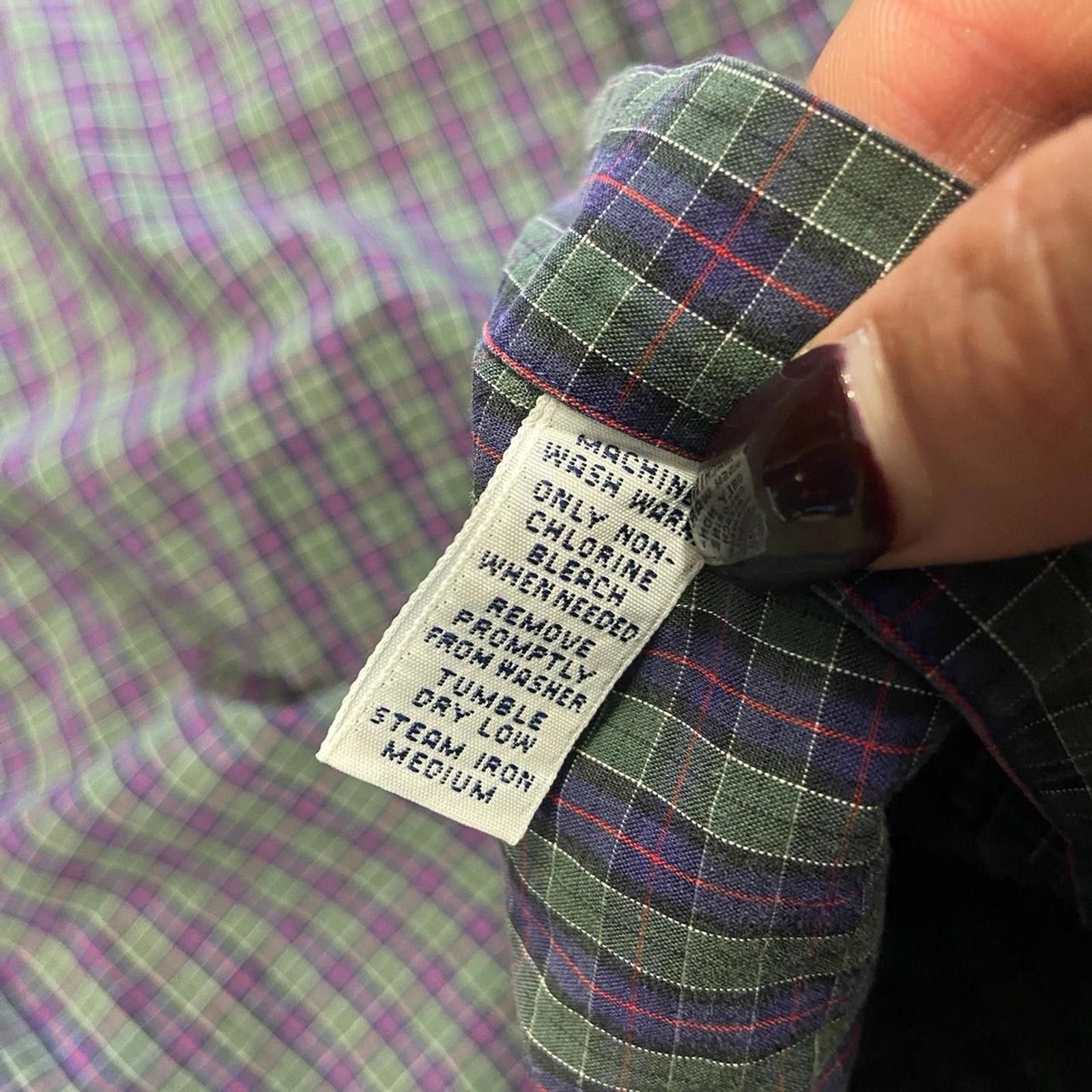 Polo Ralph Lauren Vintage Purple / Green Polo Ralph Lauren Plaid Long Sleeve Size US XL / EU 56 / 4 - 4 Thumbnail