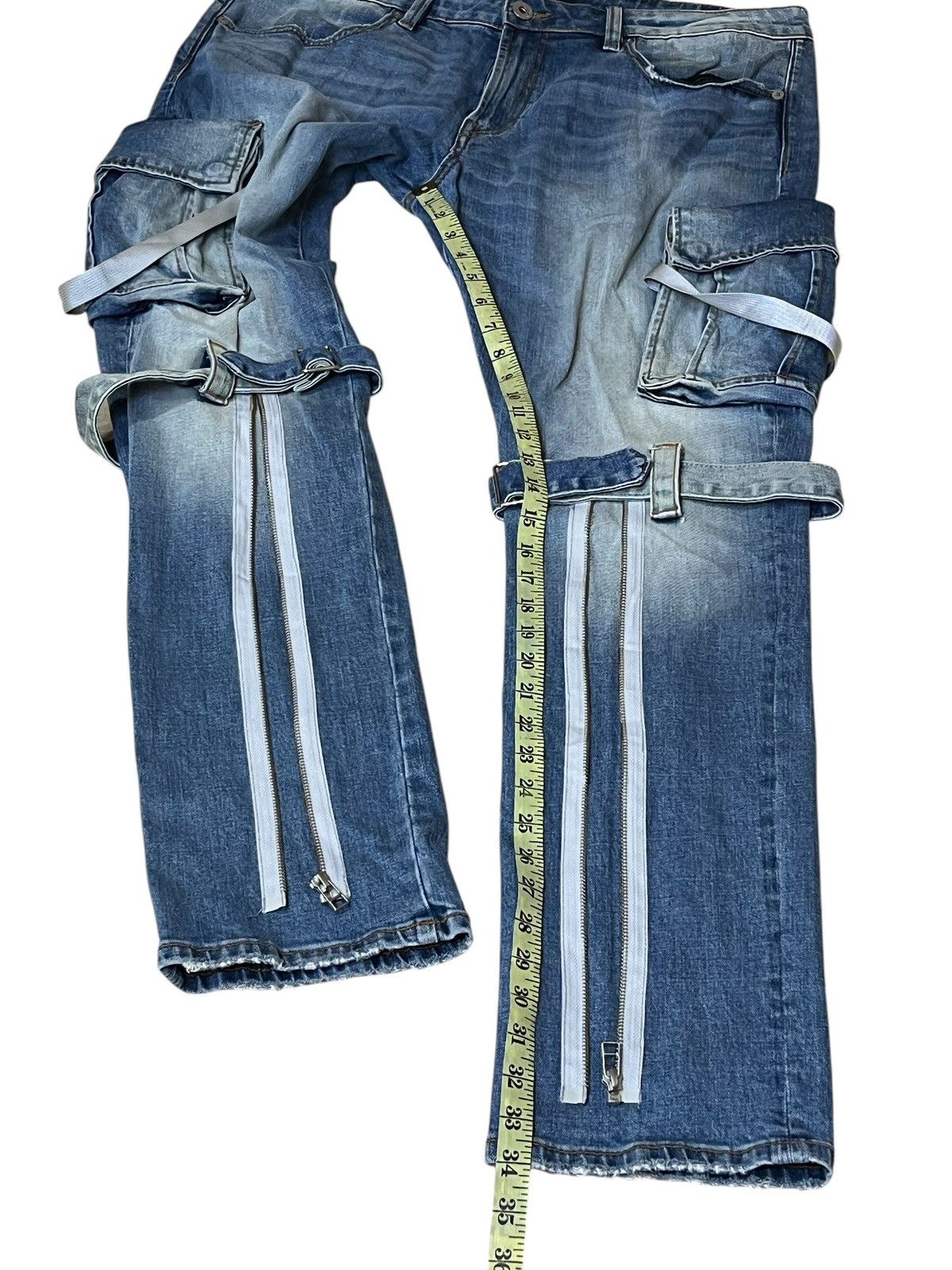Cult Of Individuality JAPANESE CULT OF INDIVIDUALITY ROCKER CARGO BONDAGE JEANS Size US 39 - 15 Thumbnail