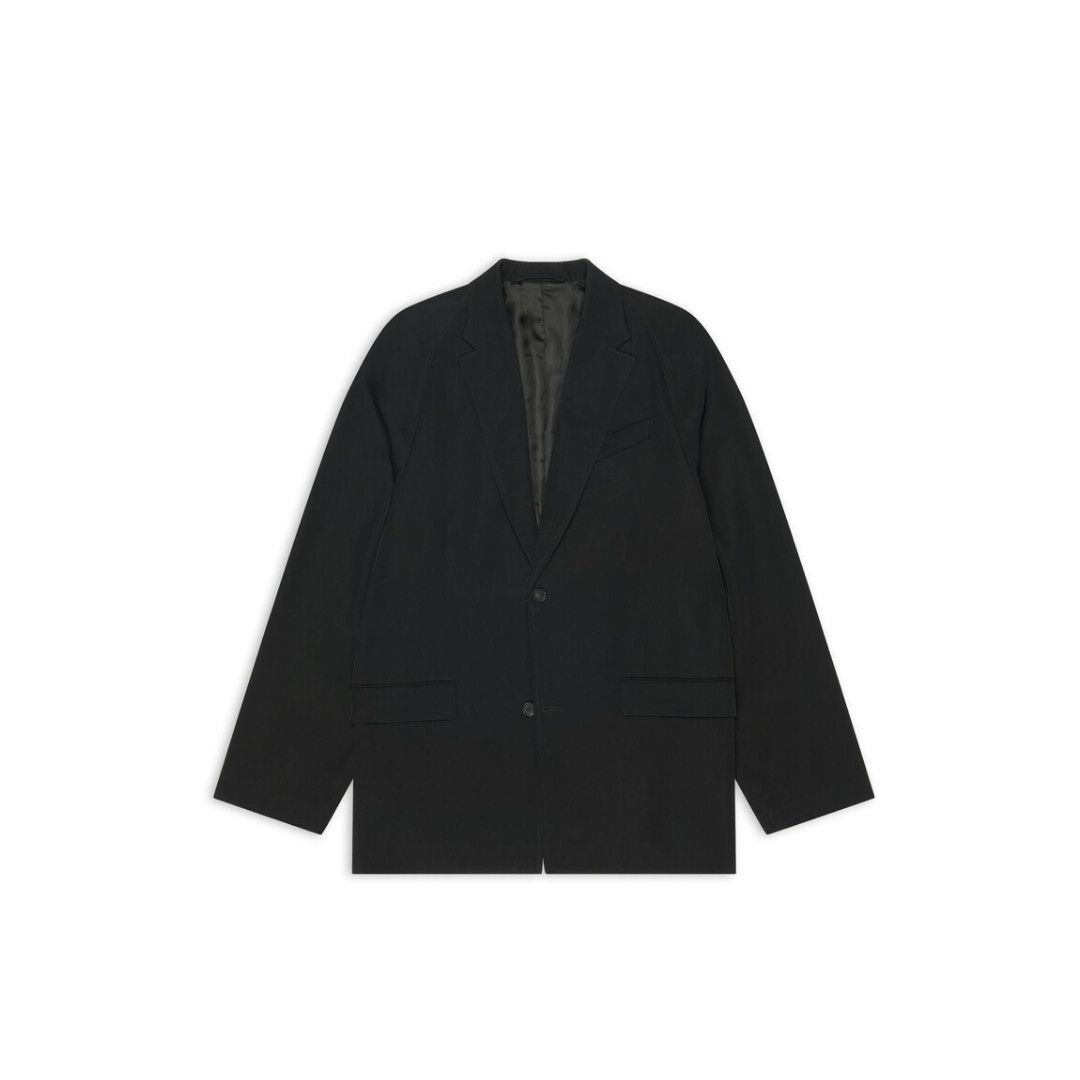 Balenciaga o1bcso1str1124 Raglan Tailored Jacket in Black Size US M / EU 48-50 / 2 - 1 Thumbnail