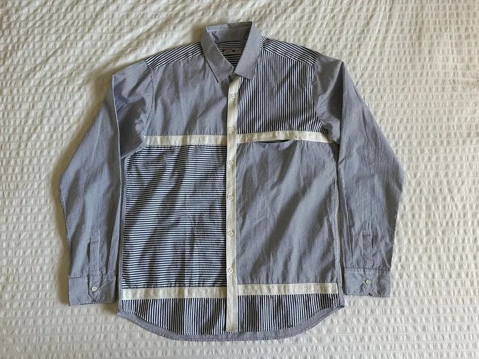 CASH CA Striped Mondrian Shirt Size US XL / EU 56 / 4 - 4 Thumbnail