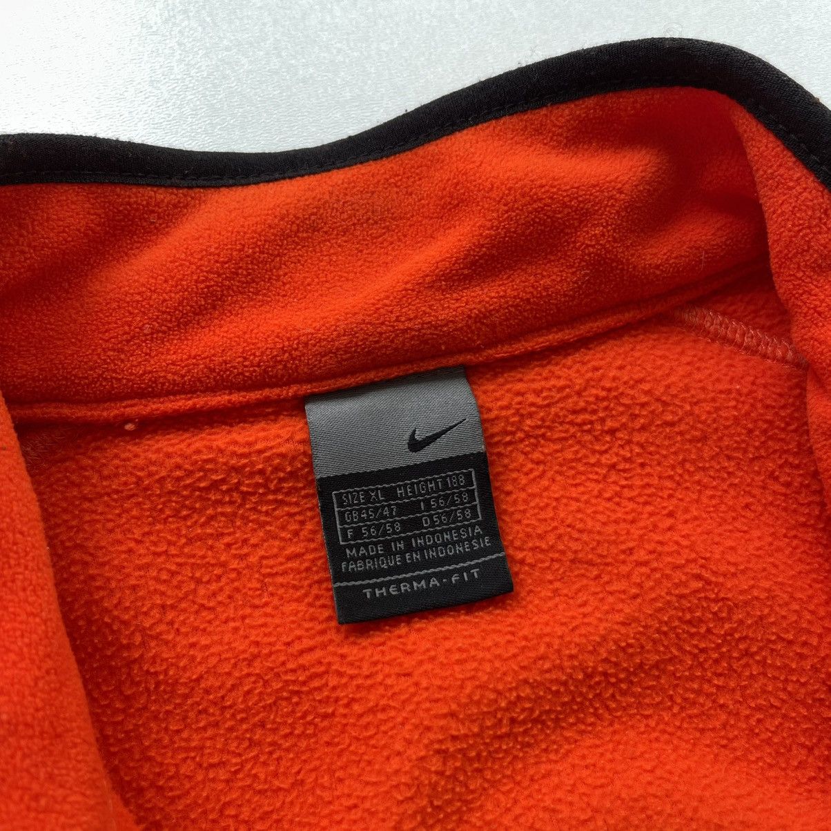 Nike × Vintage Nike Vintage Therma Fit 1/2 Zip Fleece Jacket Orange Y2K Size US XL / EU 56 / 4 - 9 Thumbnail