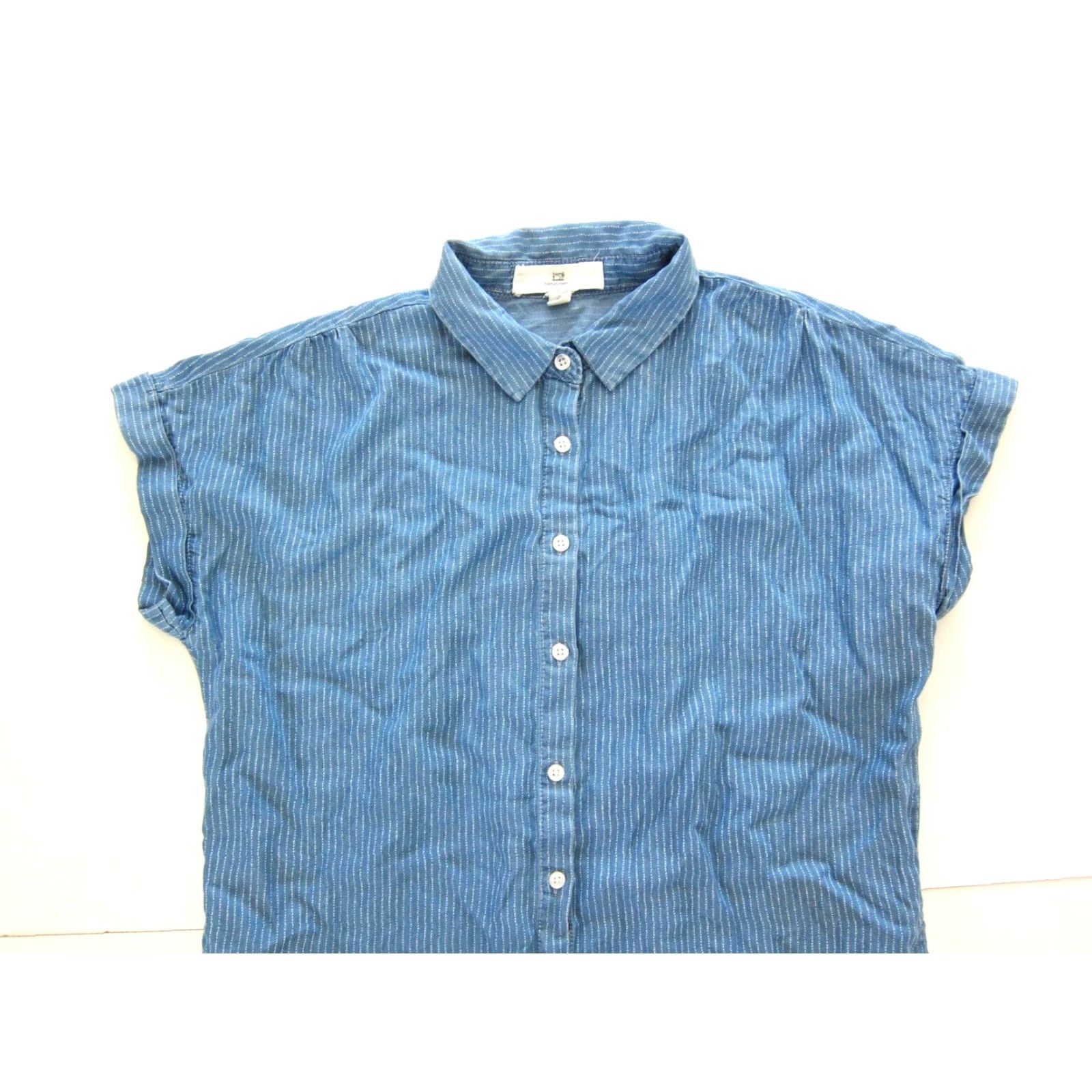 Vintage Thread + Supply Blue White Stripe Shirt Dress M Mens? Size M / US 6-8 / IT 42-44 - 3 Thumbnail