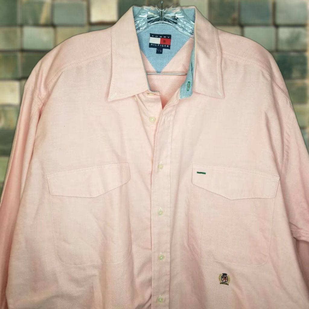 Tommy Hilfiger Tommy Hilfiger Mens Pink Long Sleeve Button-Up Shirt L Size US L / EU 52-54 / 3 - 1 Thumbnail