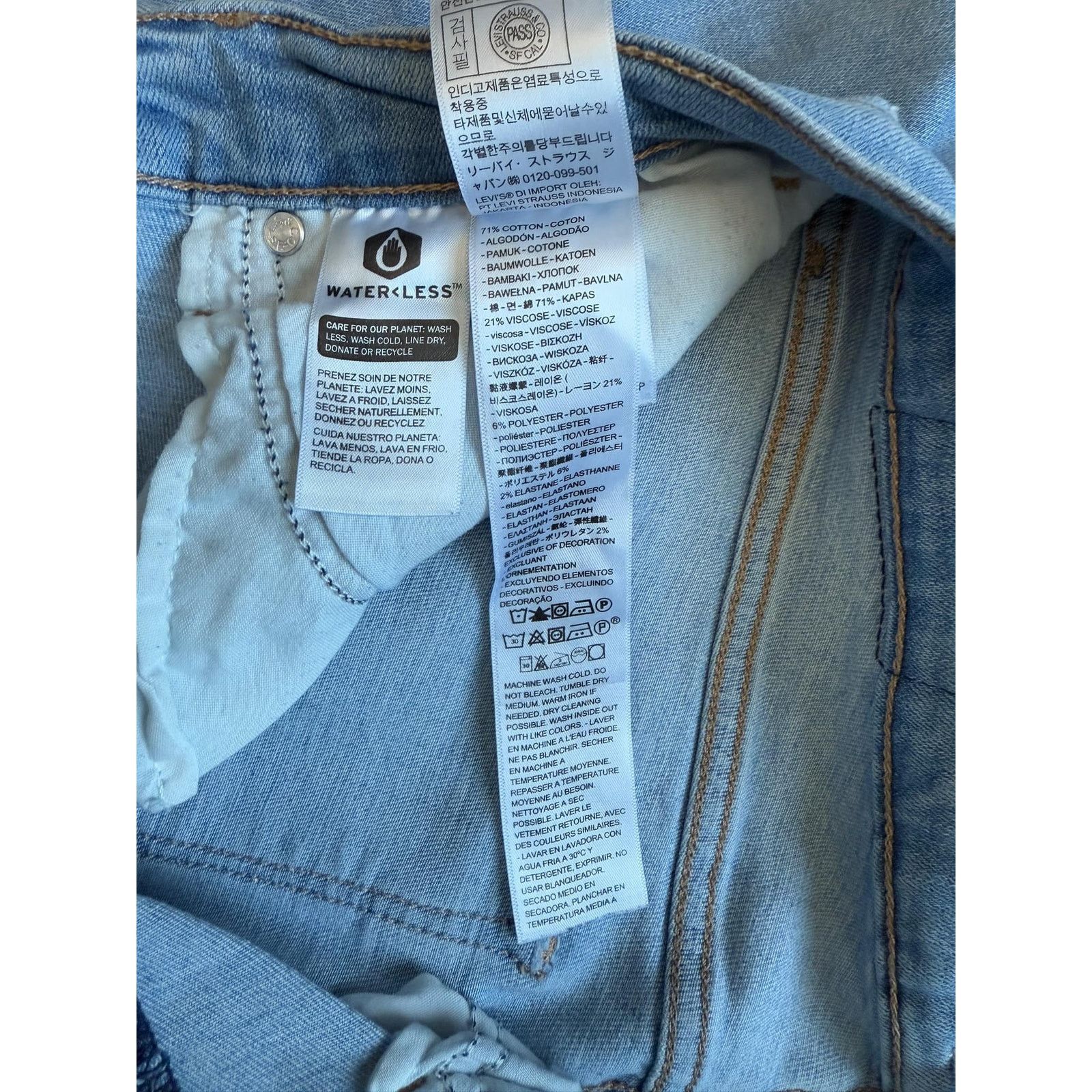 Levi's Levi Strauss Red Tab 724 High Rise Straight Crop Jeans 31x24 Size 31" - 8 Thumbnail