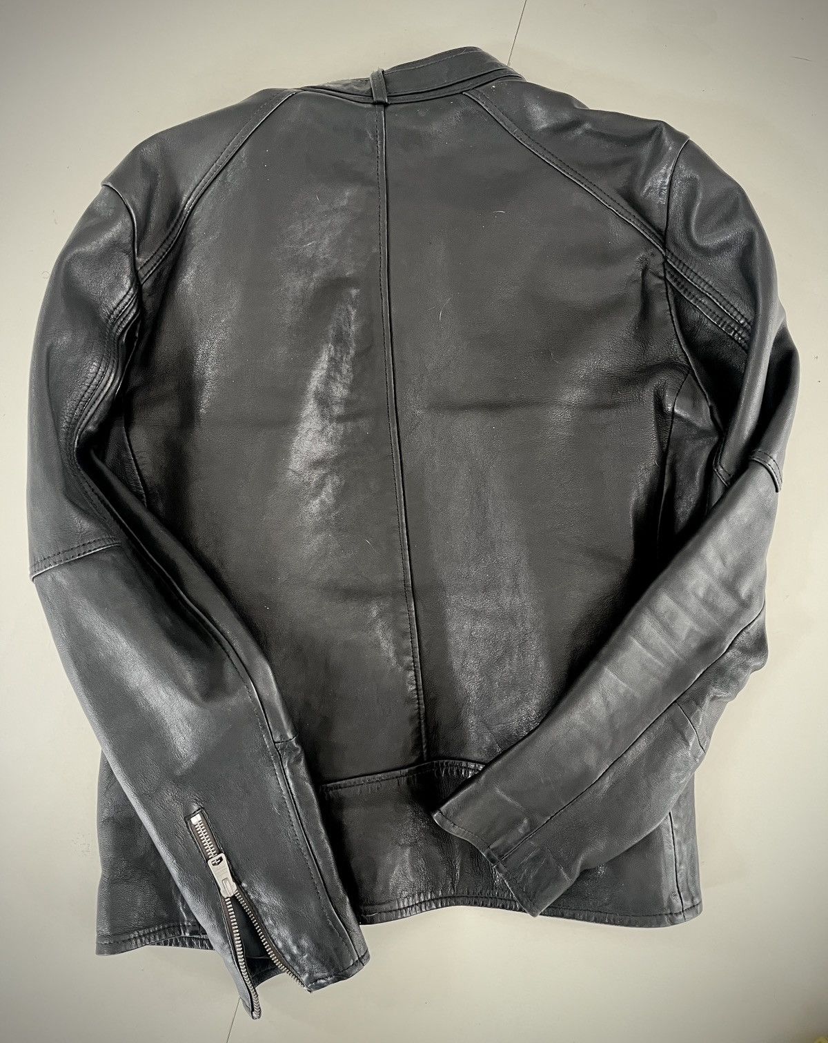 Allsaints Classic Leather Bomber Style MC Jacket Size US S / EU 44-46 / 1 - 4 Thumbnail