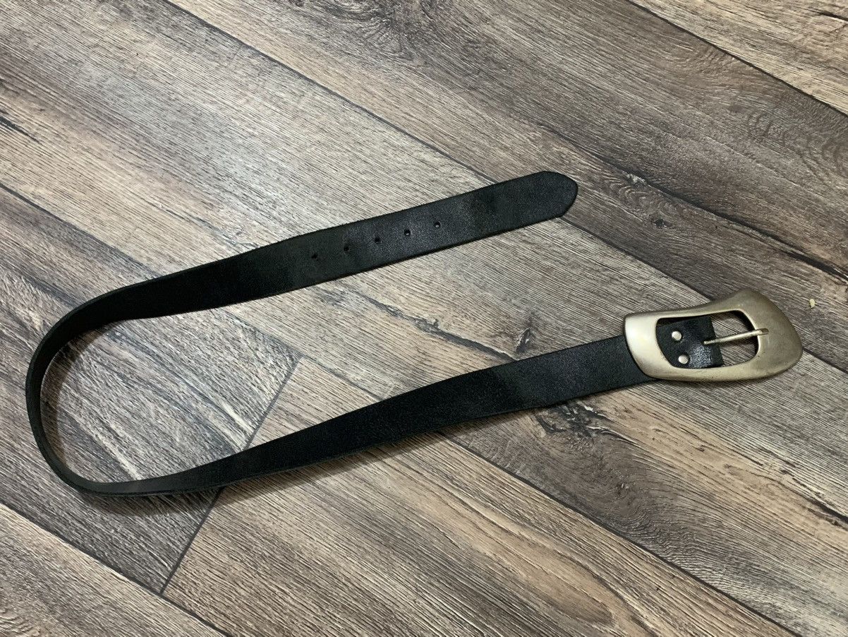 Diesel × Vintage Vintage AvantGarde Black Leather Belt Y2k Diesel Style Italy Size ONE SIZE - 6 Thumbnail