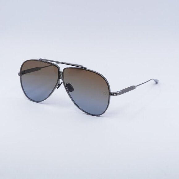 Valentino Valentino XVI VLS-100C Sunglasses Shiny Black Aviator Frame Size ONE SIZE - 1 Thumbnail