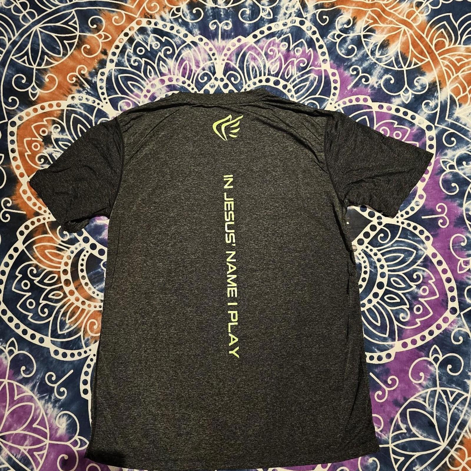 Designer Men's Grey and Green Active Faith T-shirt Size US M / EU 48-50 / 2 - 7 Thumbnail