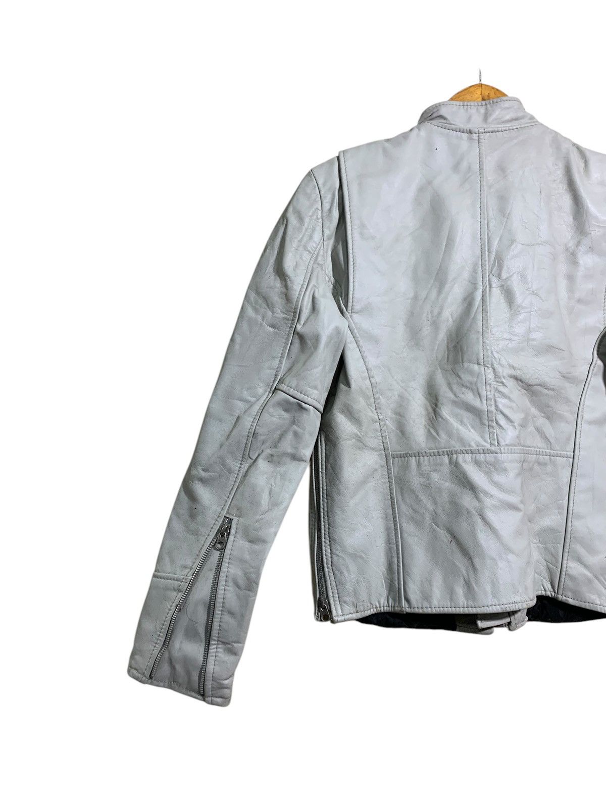 Genuine Leather 🔥GENUINE LEATHER BIKERS JACKETS WHITE Size US S / EU 44-46 / 1 - 5 Thumbnail