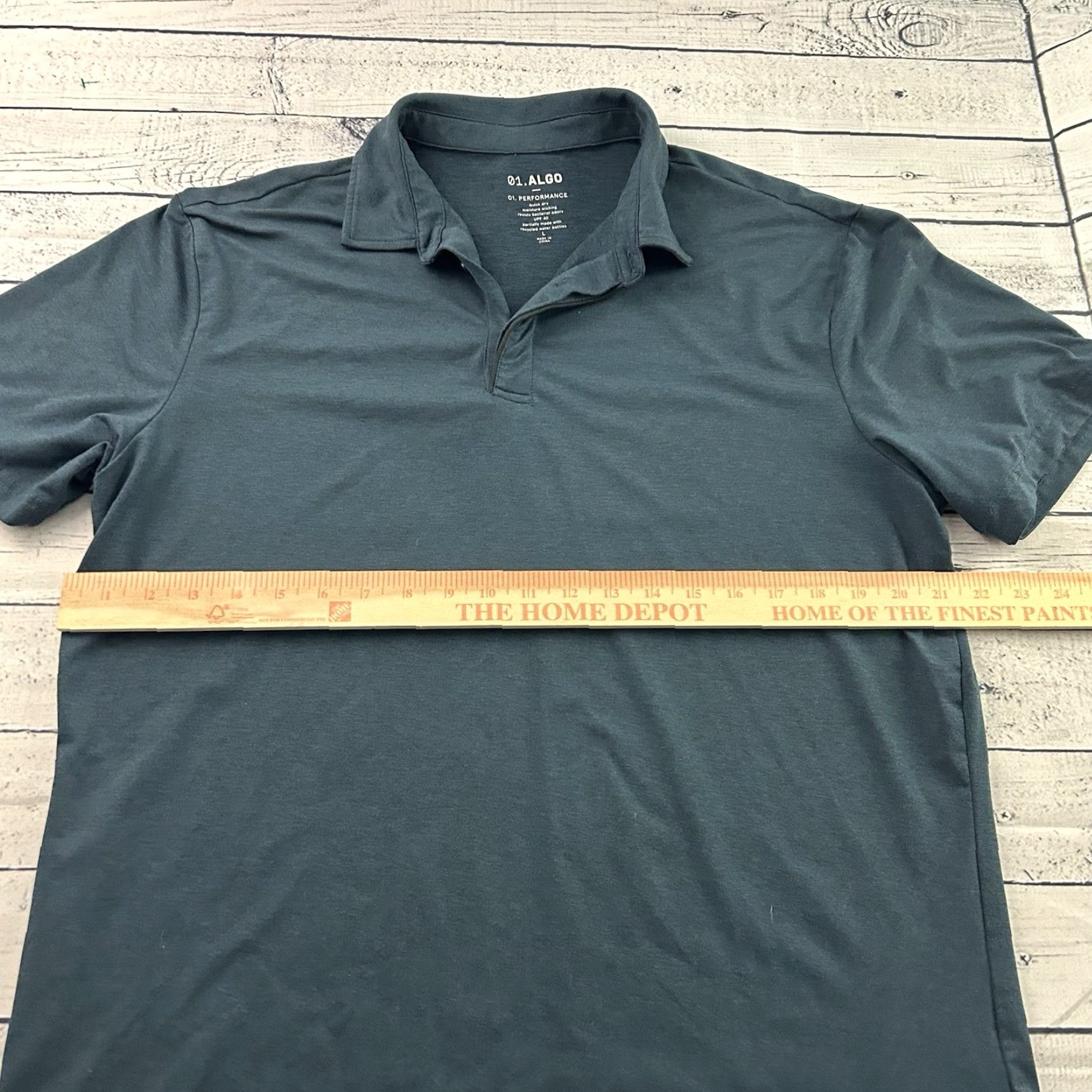 Vintage 01.Algo Performance Short Sleeve Button Front Polo Shirt Men's L Blue Polo Shirt Mens Blue 01.Algo Size US L / EU 52-54 / 3 - 4 Thumbnail