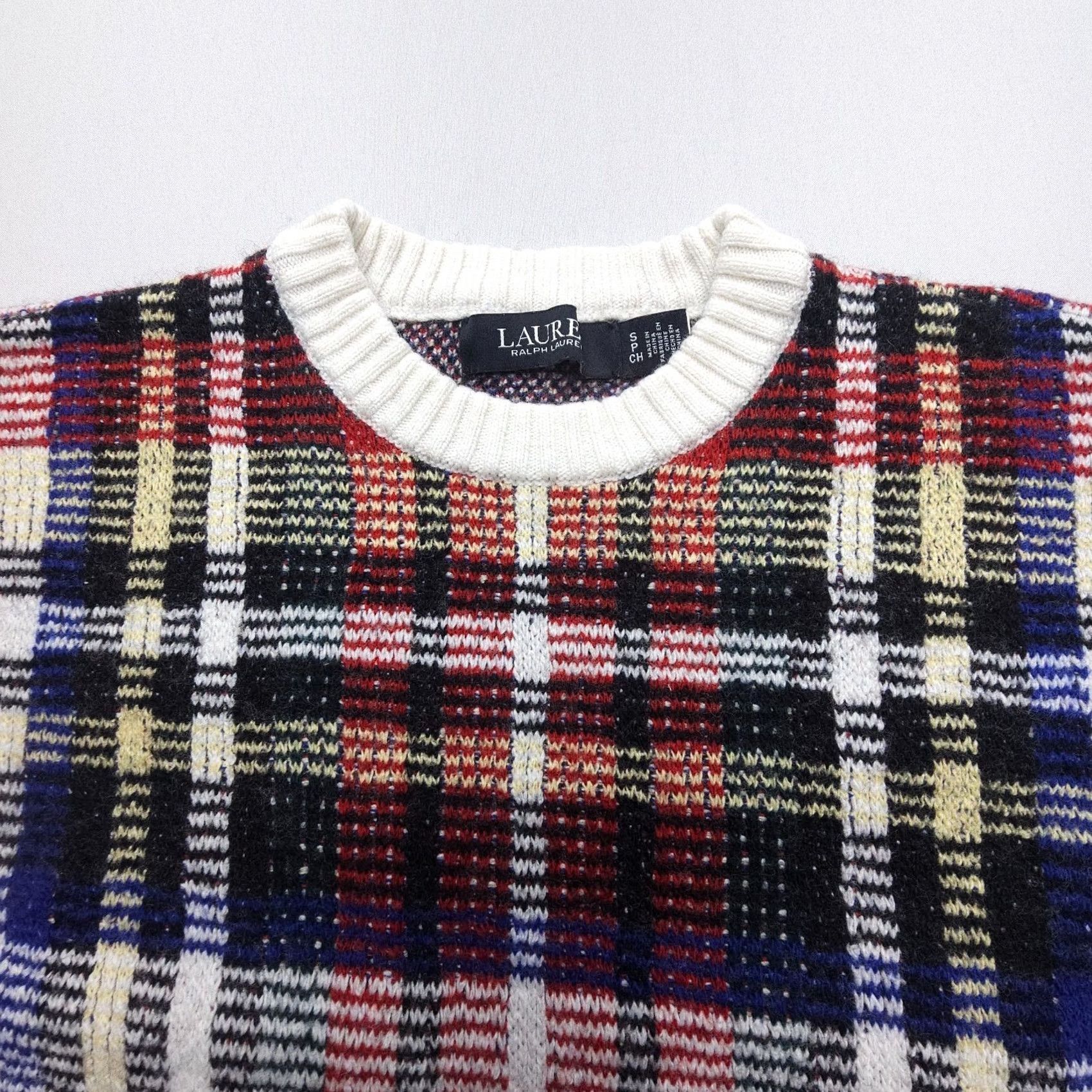 Ralph Lauren Lauren Ralph Lauren Sweater Womens Small Plaid Wool-Blend Crew Neck Pullover Knit Casual Outdoor Travel Multicolor Size S / US 4 / IT 40 - 5 Thumbnail