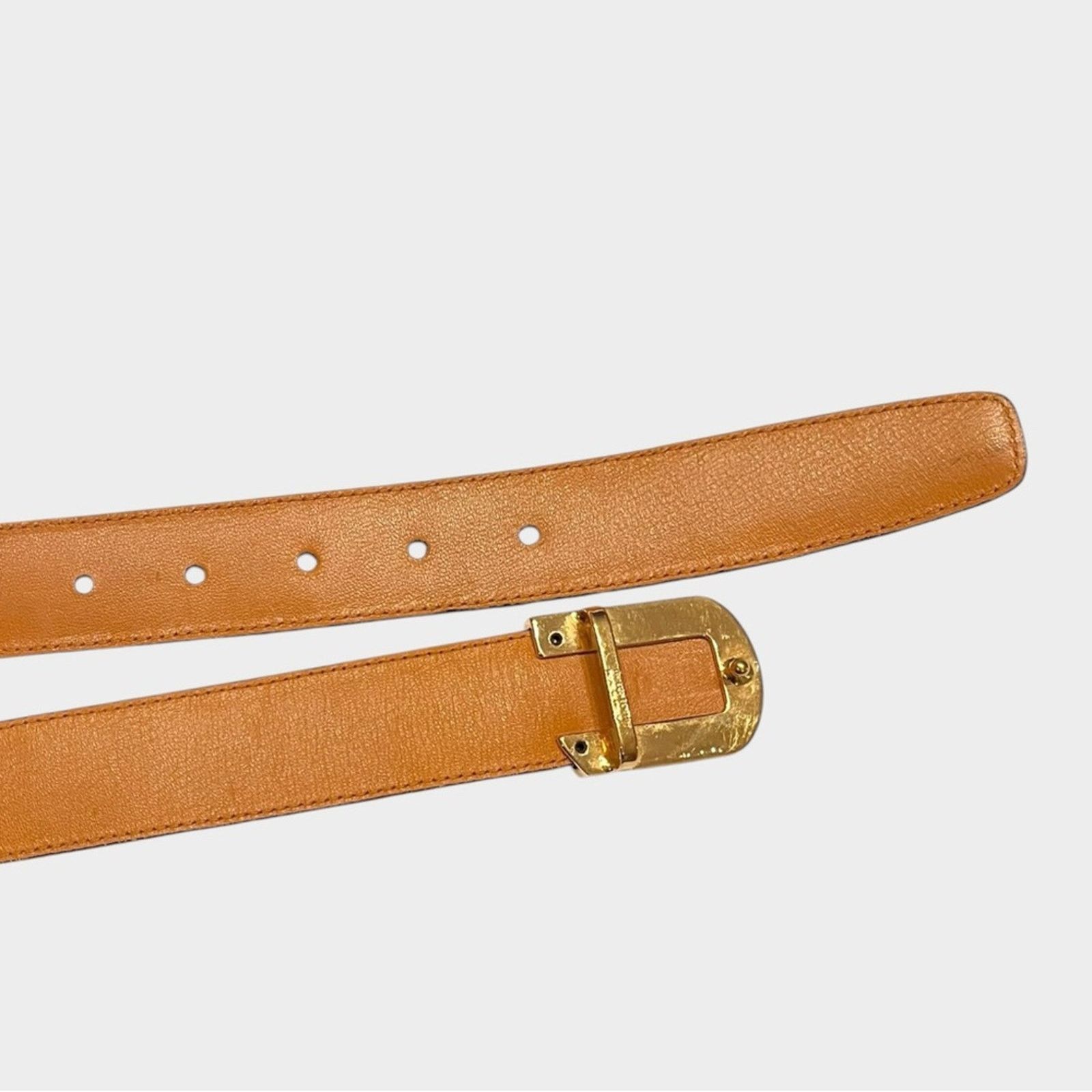 A. TESTONI Men's Dark Brown Crocodile Leather Belt Italy